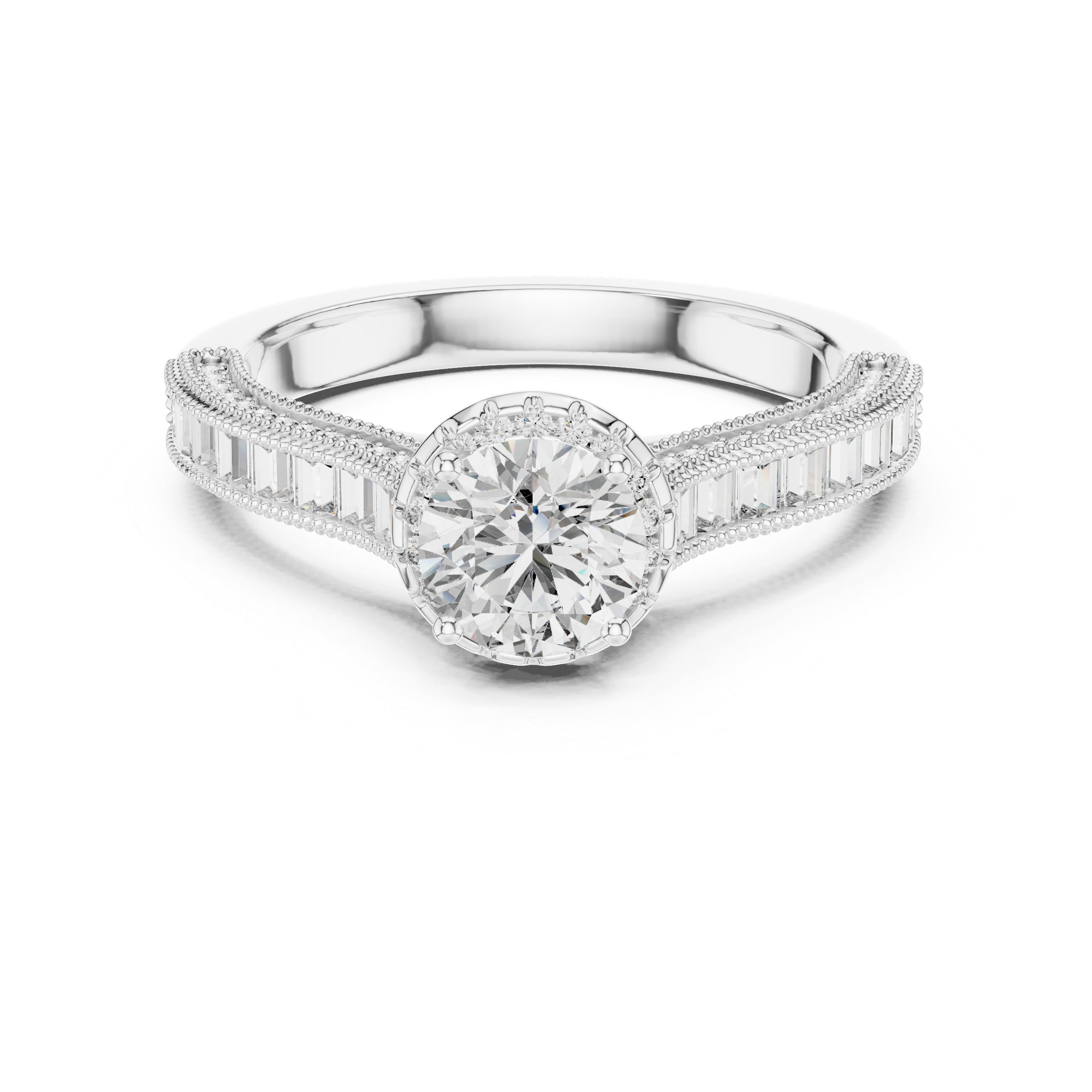 4CT PEAR WITH HALO SETTING ENGAGEMENT RING