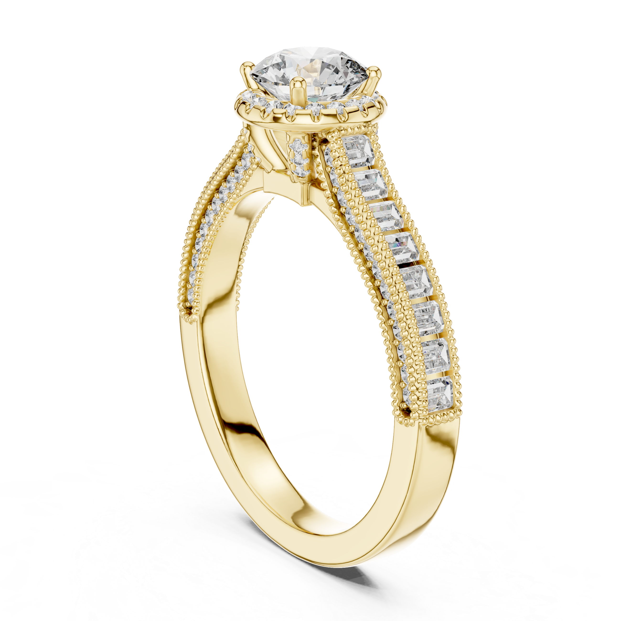 4CT PEAR WITH HALO SETTING ENGAGEMENT RING