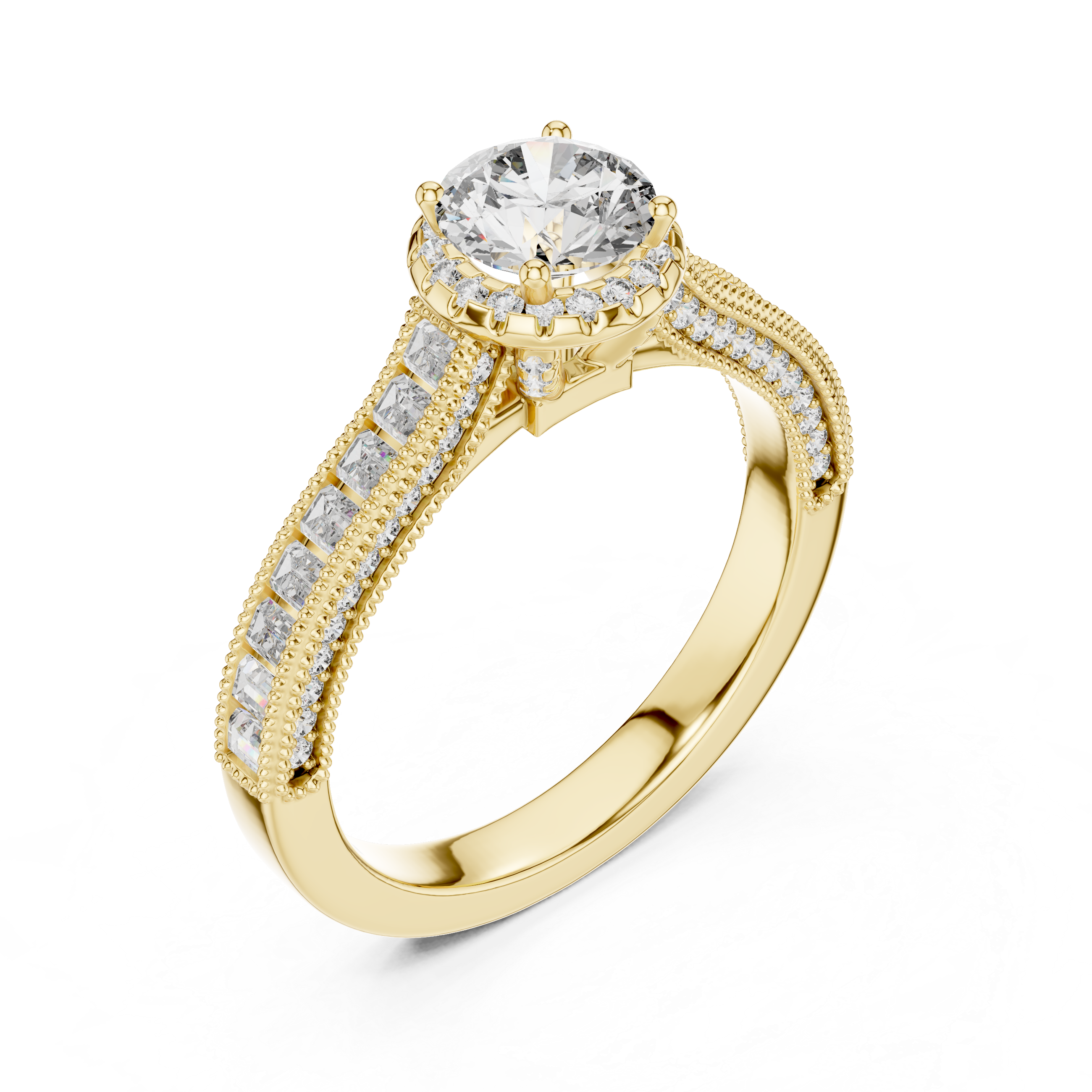4CT PEAR WITH HALO SETTING ENGAGEMENT RING