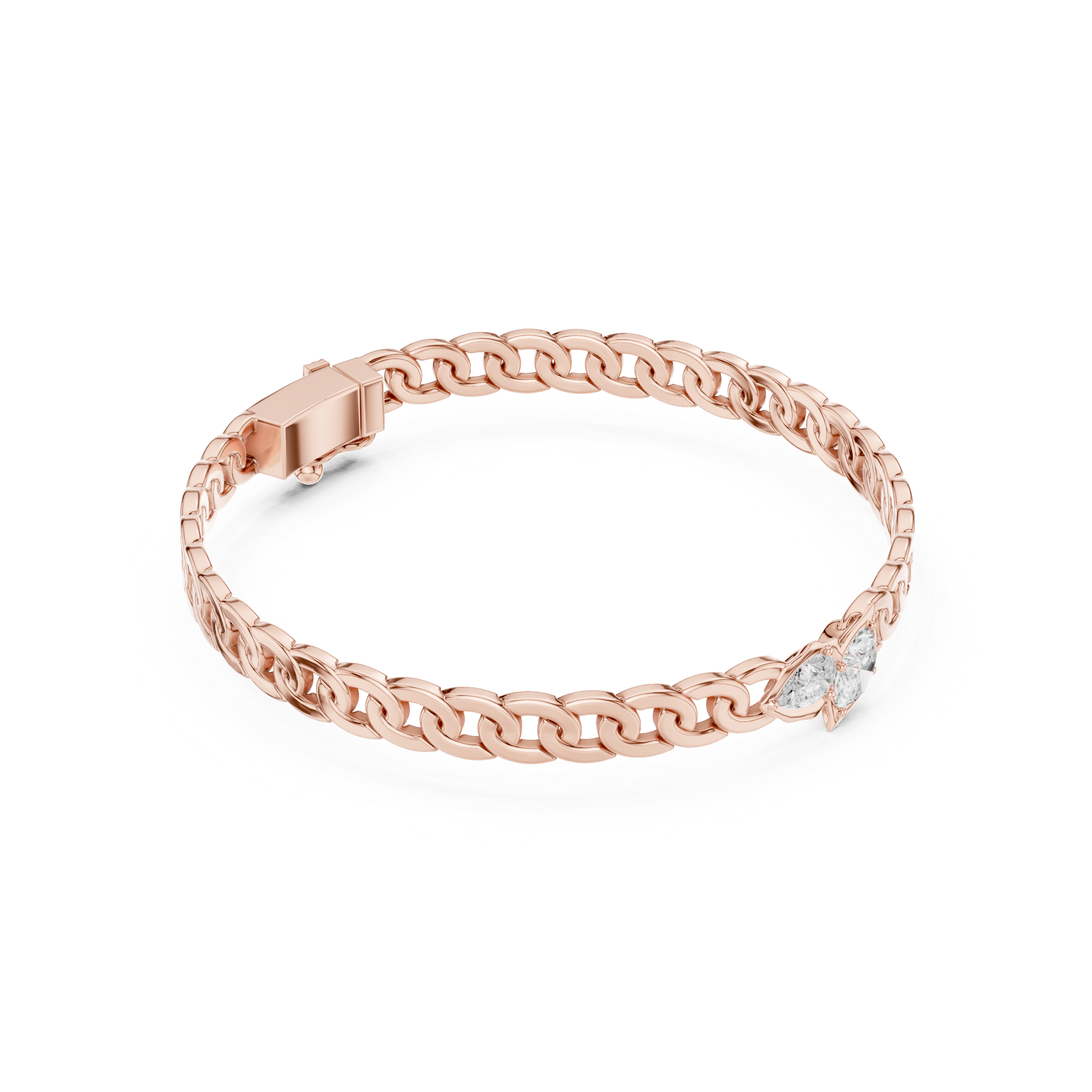 CUBIC CHAIN MENS BRACELET