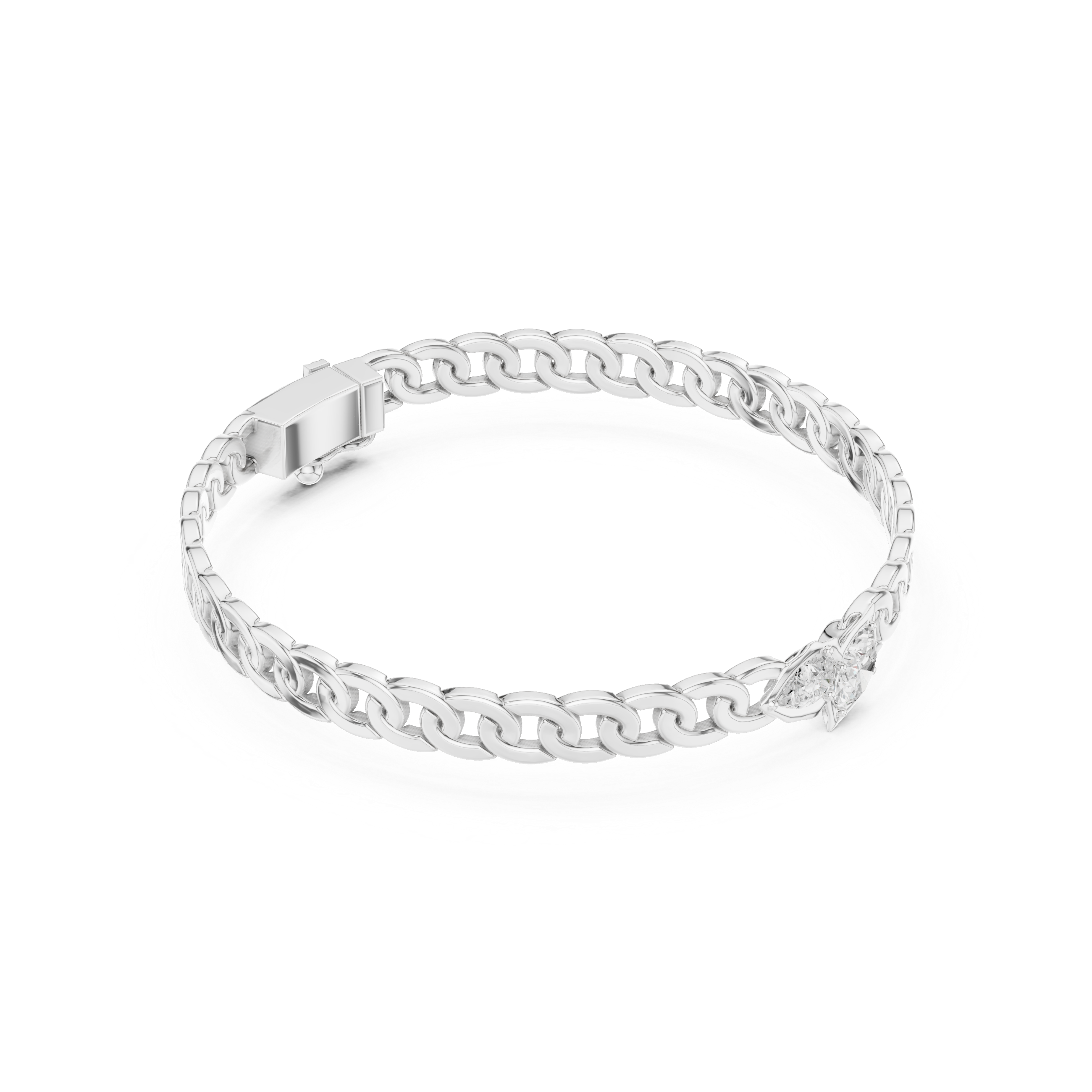 CUBIC CHAIN MENS BRACELET