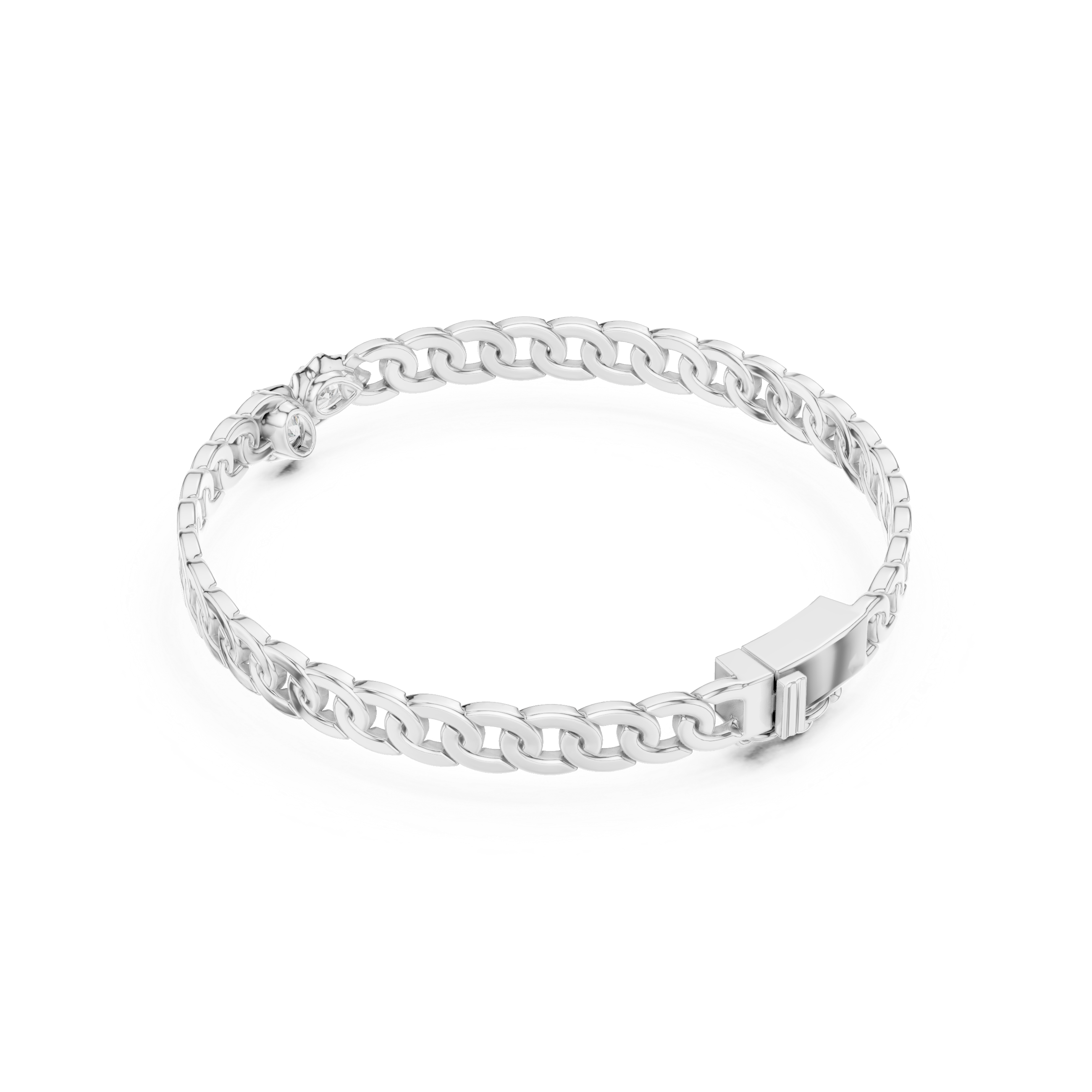 CUBIC CHAIN MENS BRACELET