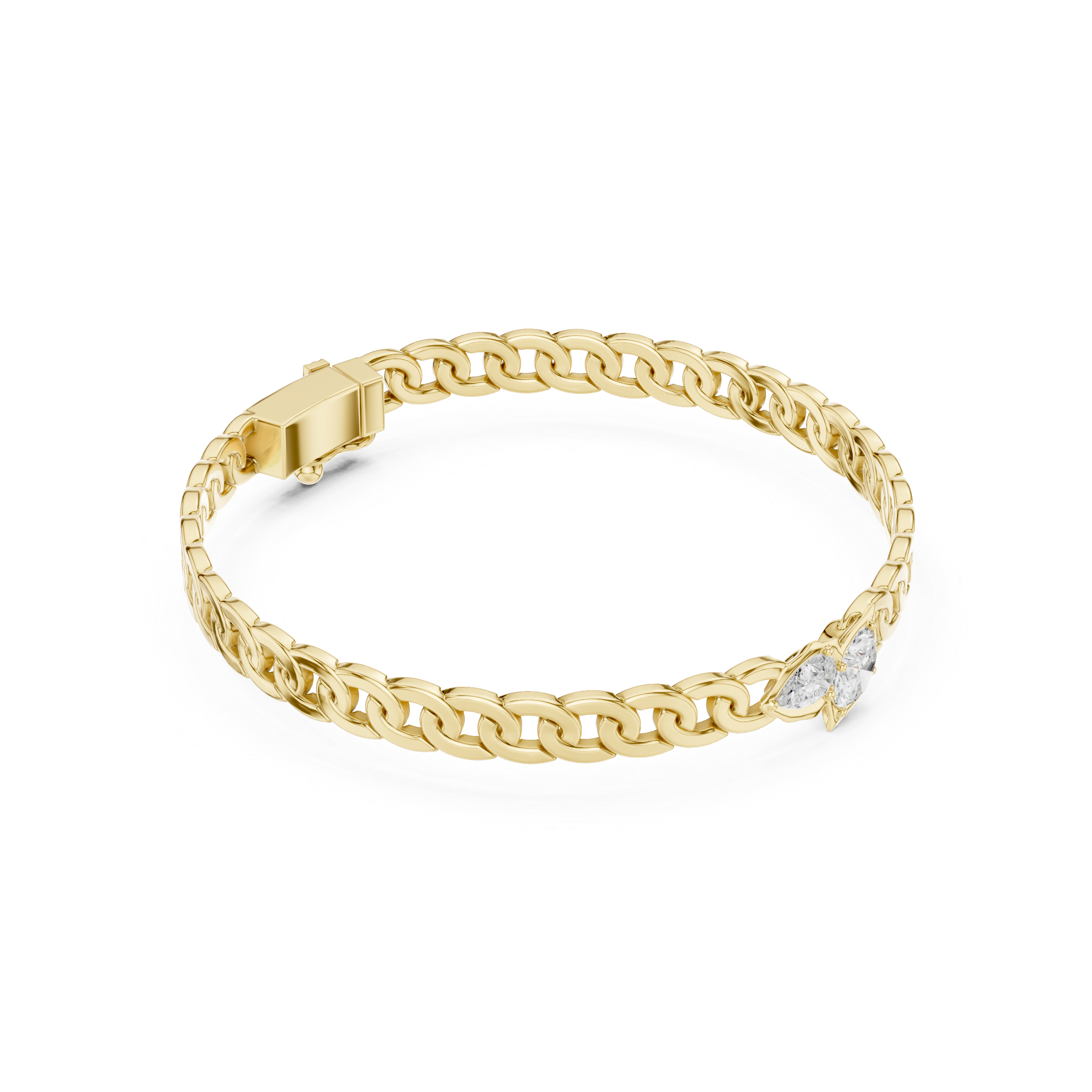 CUBIC CHAIN MENS BRACELET