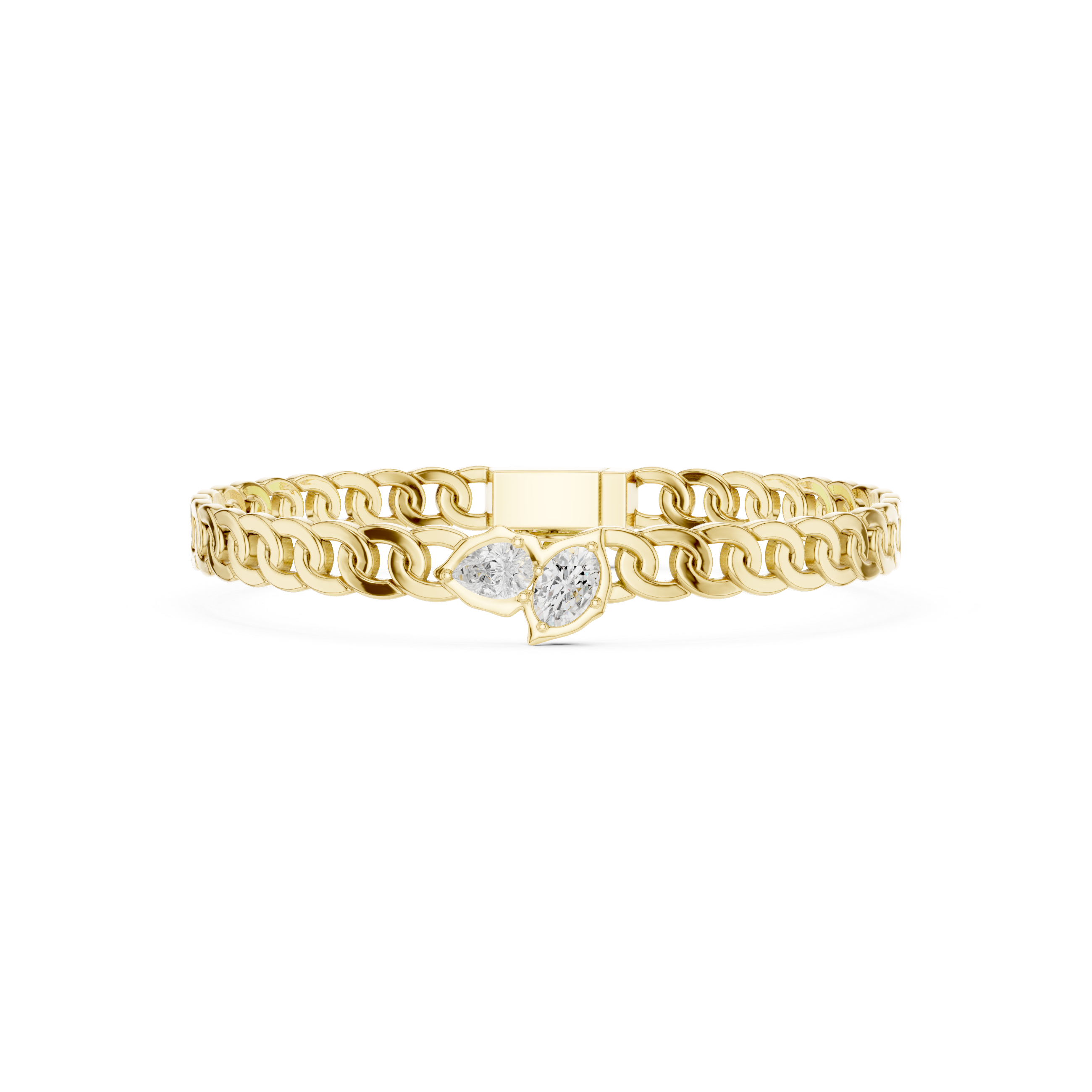 CUBIC CHAIN MENS BRACELET