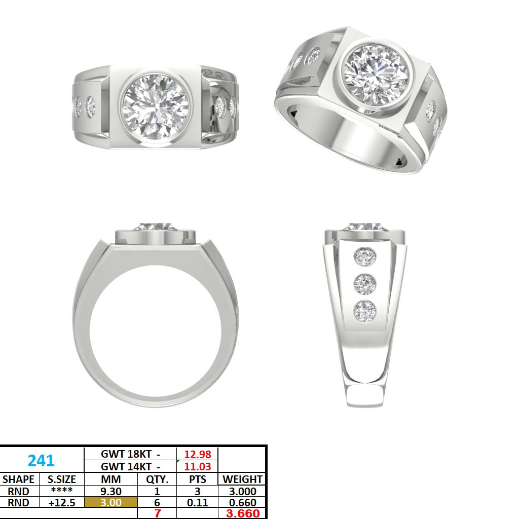 3CT Round Bazel Setting