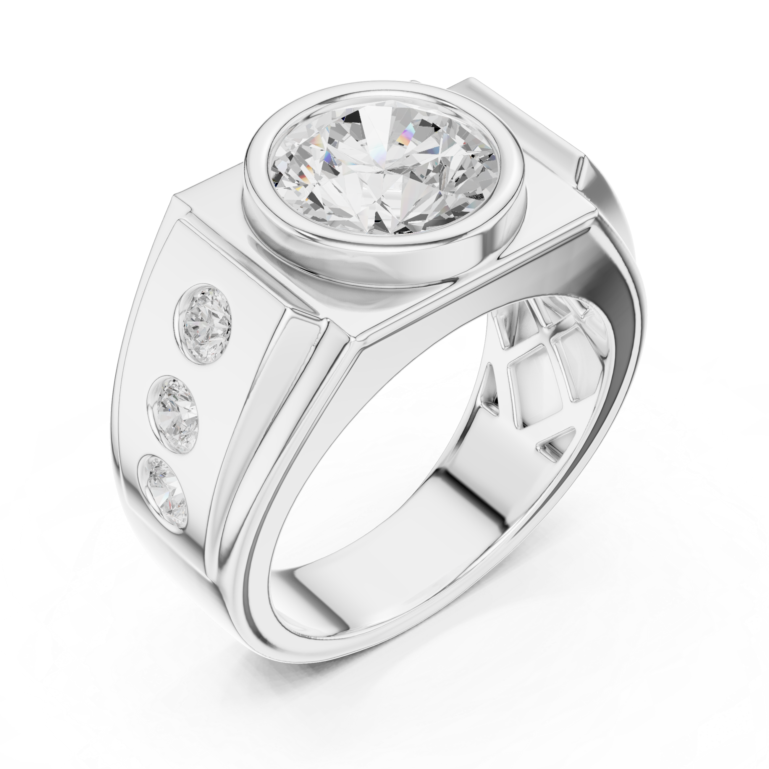 3CT Round Bazel Setting