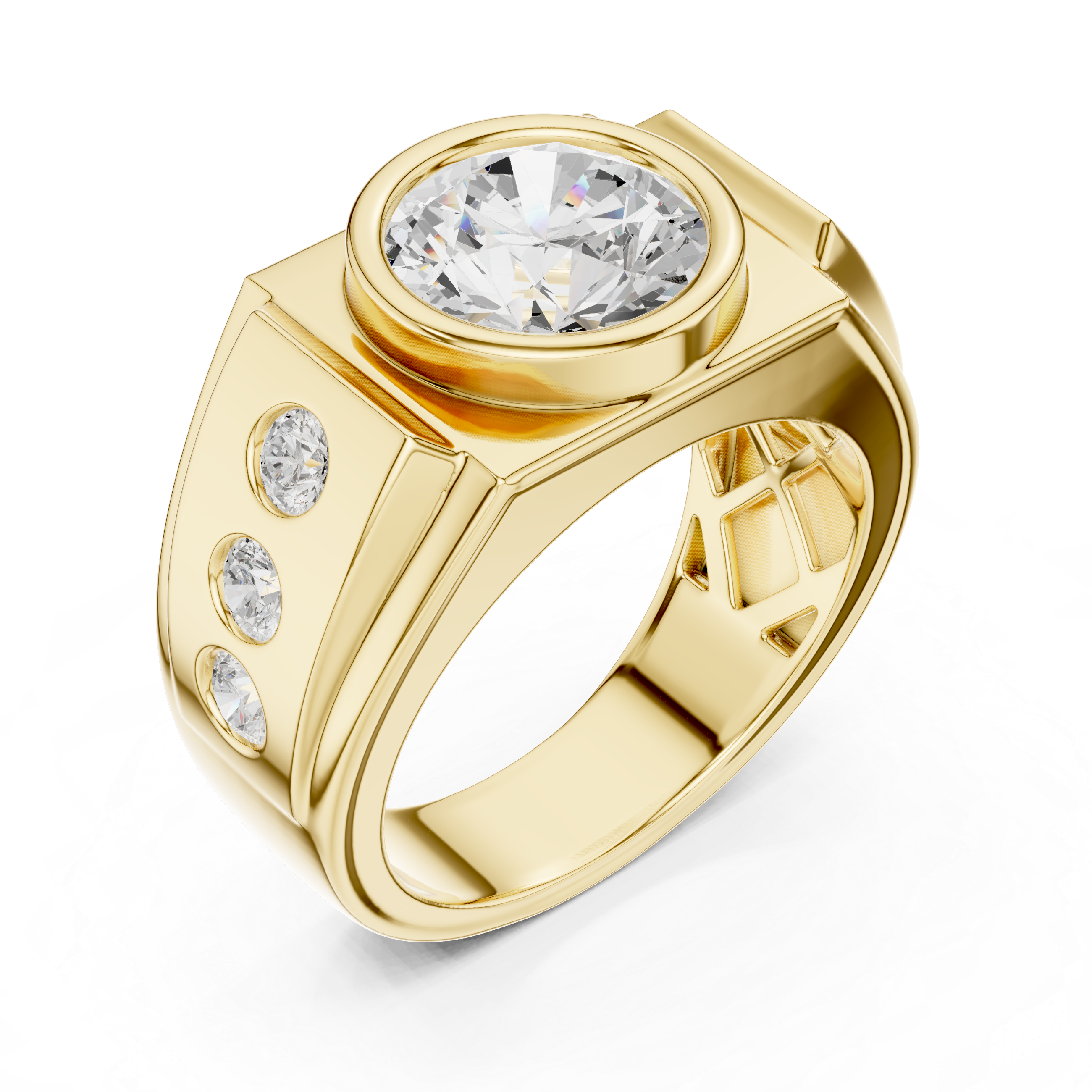 3CT Round Bazel Setting