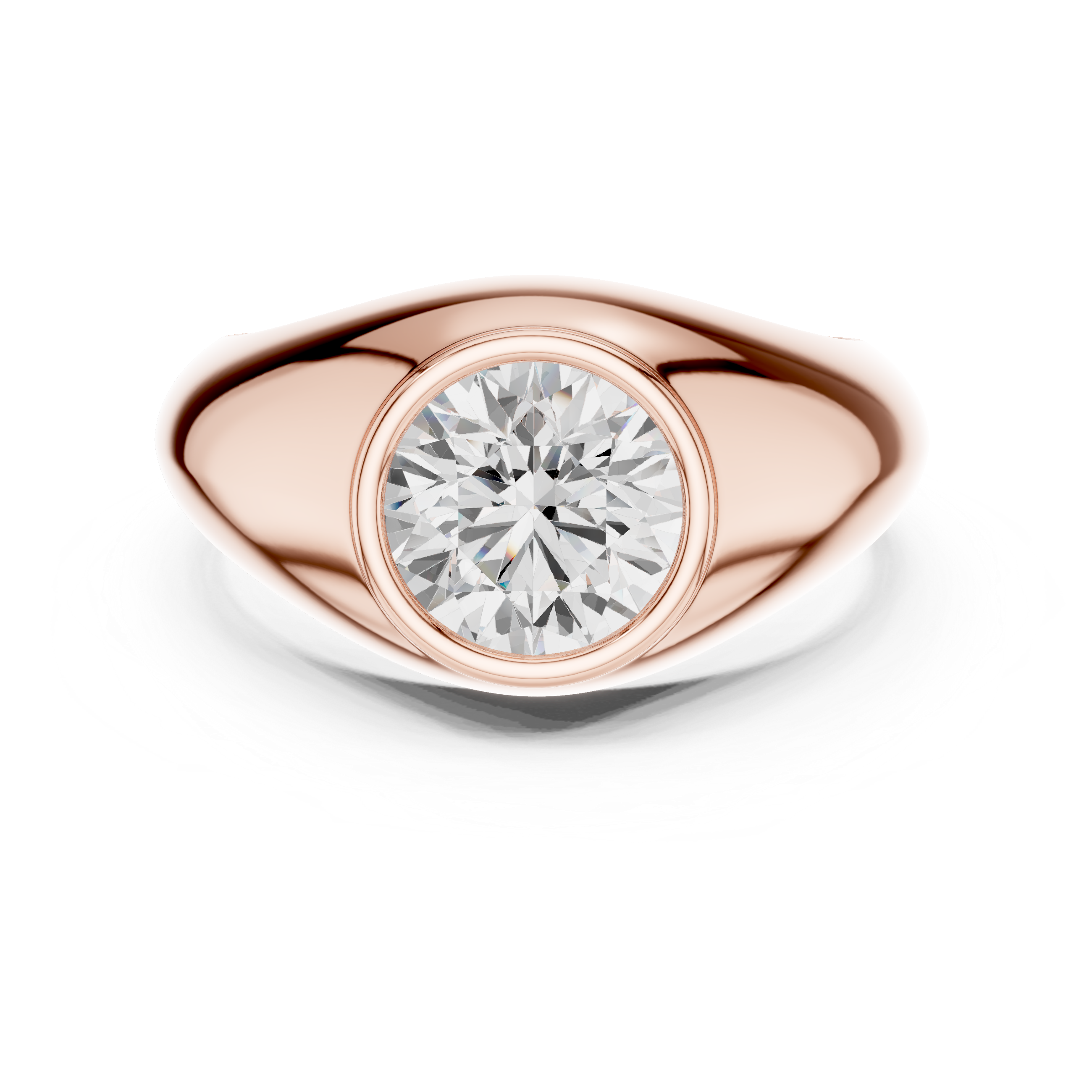 2CT ROUND BAZEL SETTING RING