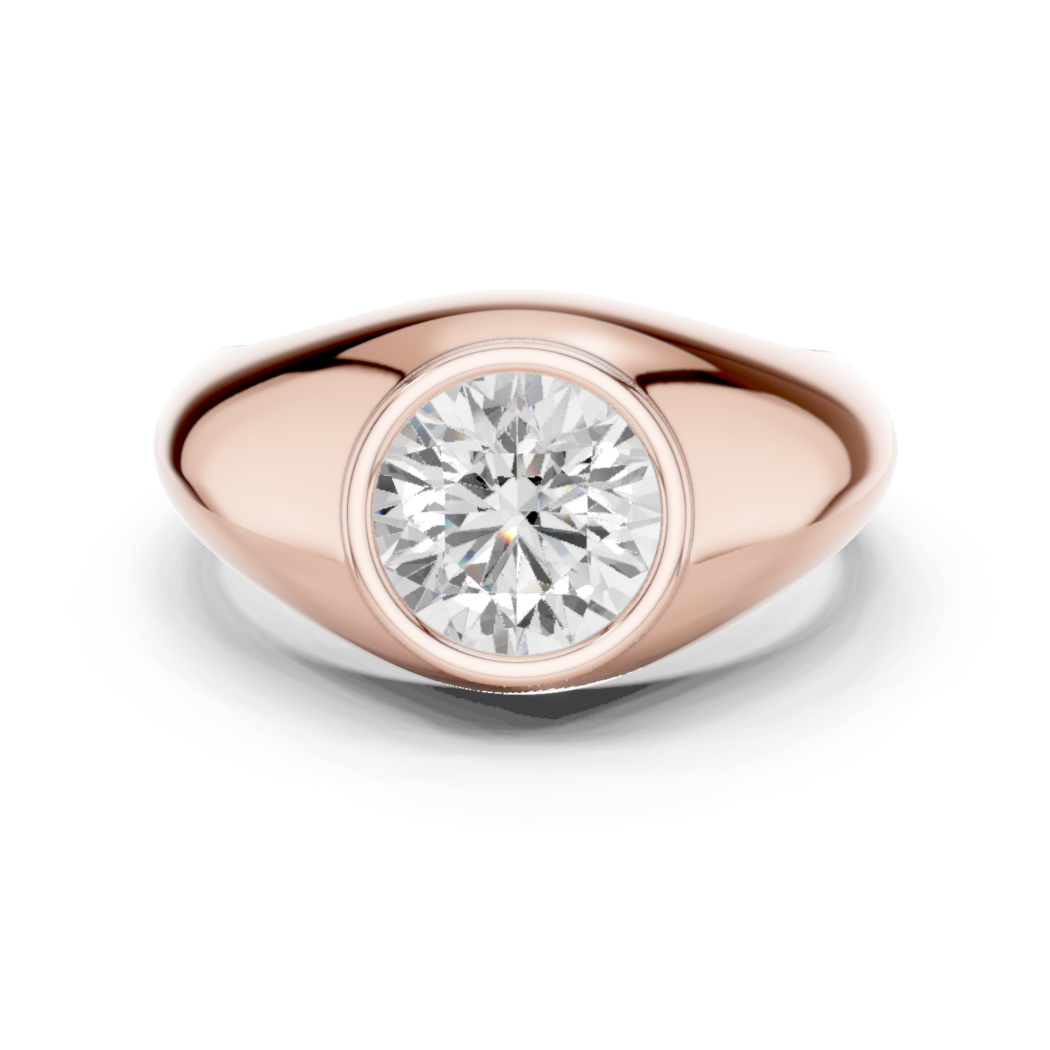 2CT ROUND BAZEL SETTING RING