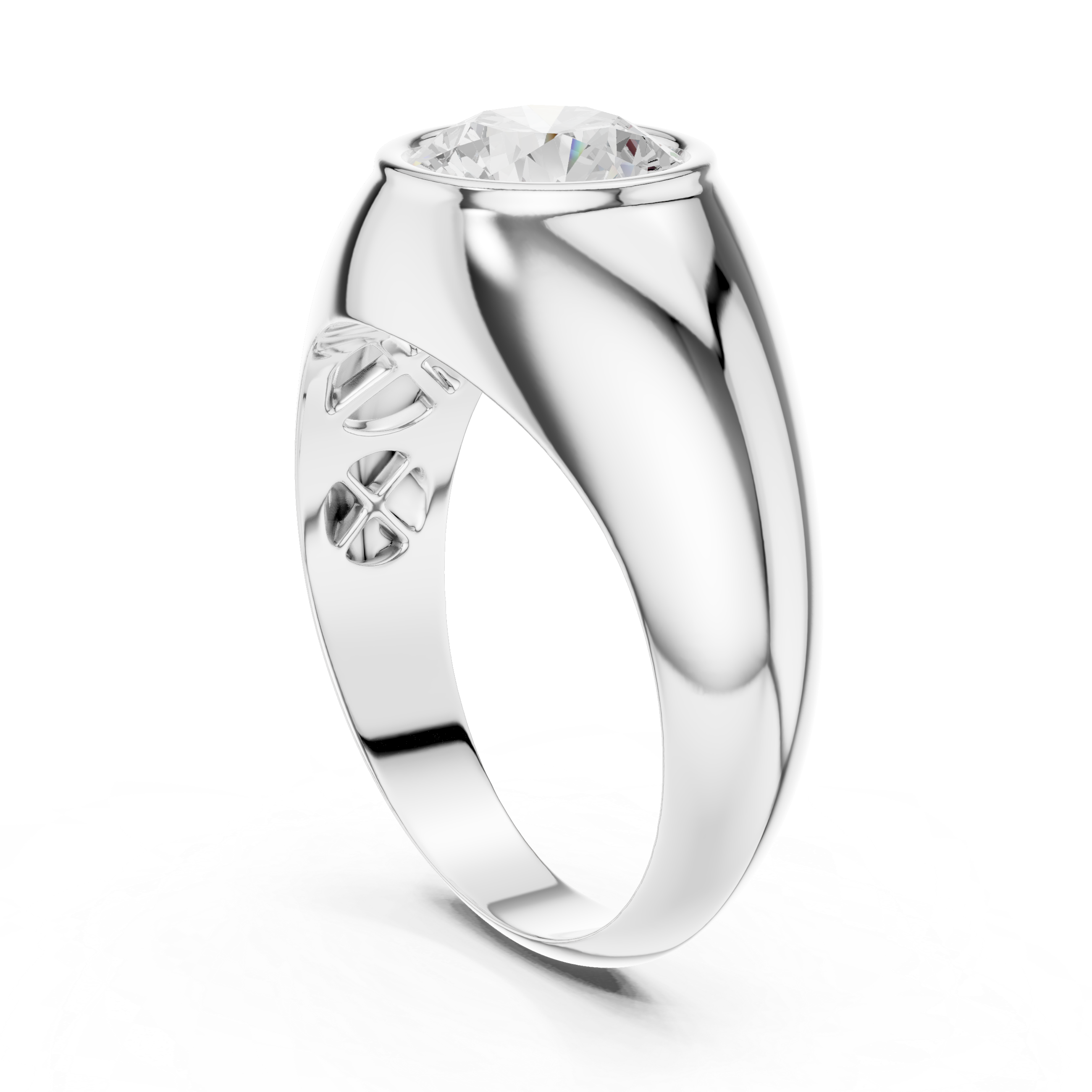 2CT ROUND BAZEL SETTING RING