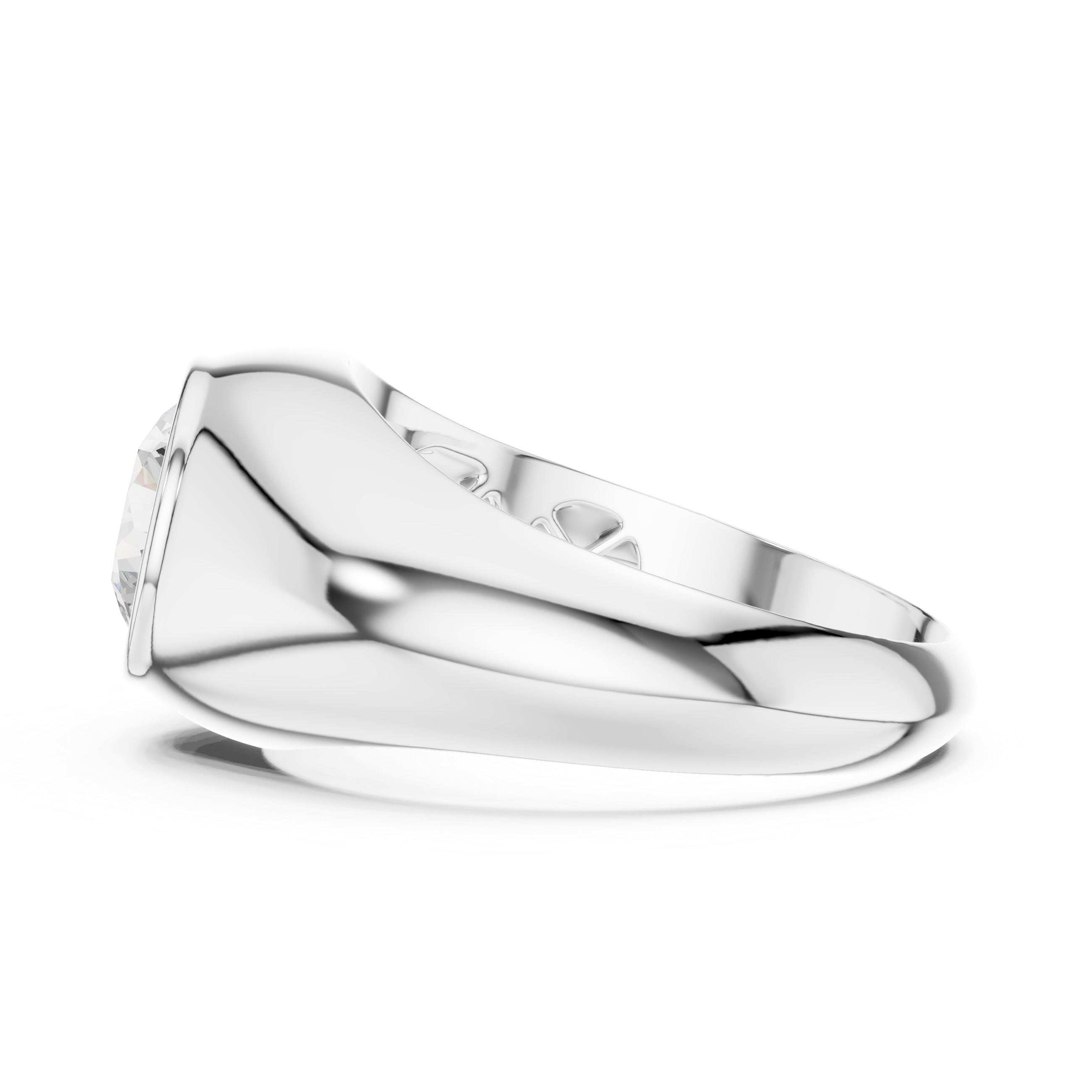 2CT ROUND BAZEL SETTING RING