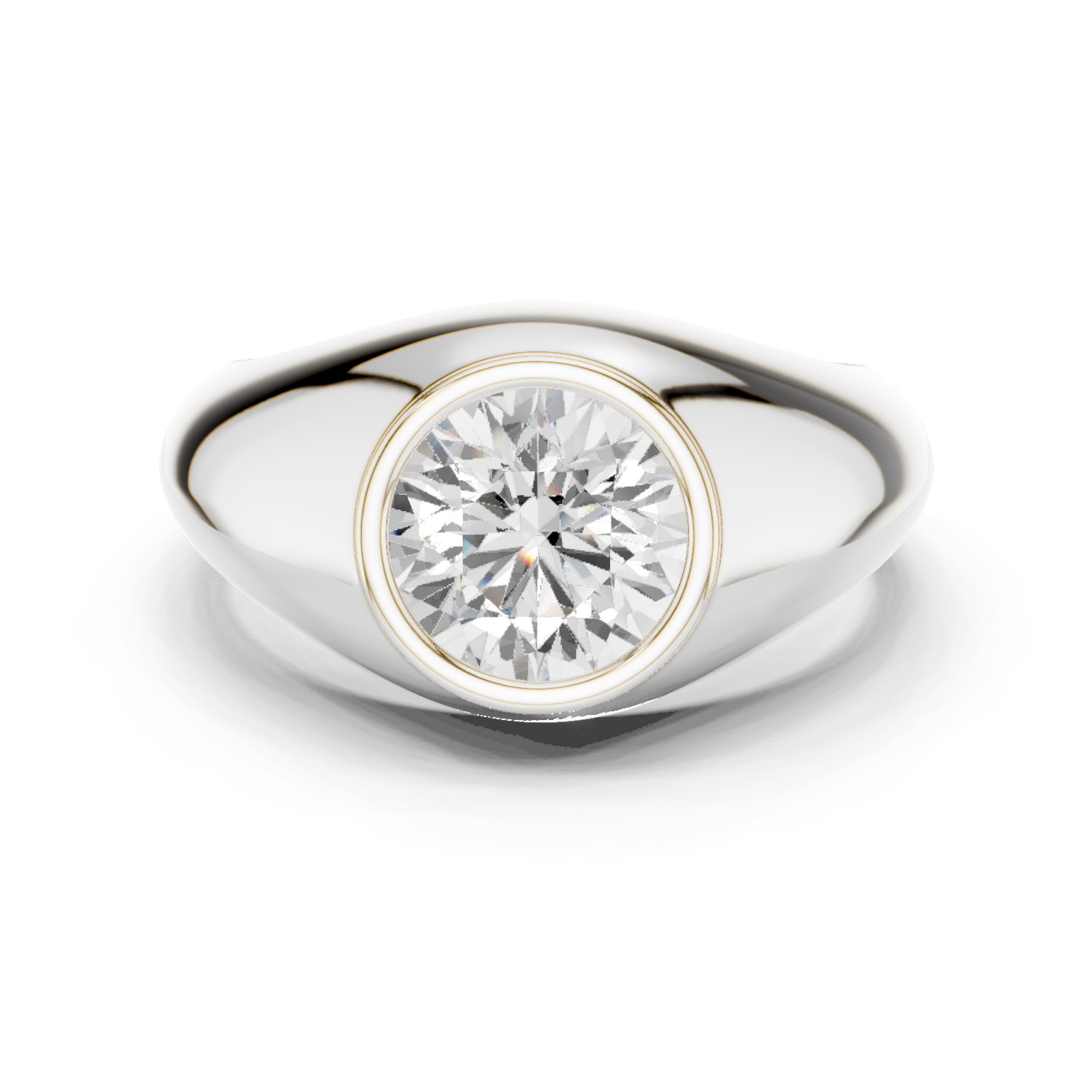 2CT ROUND BAZEL SETTING RING