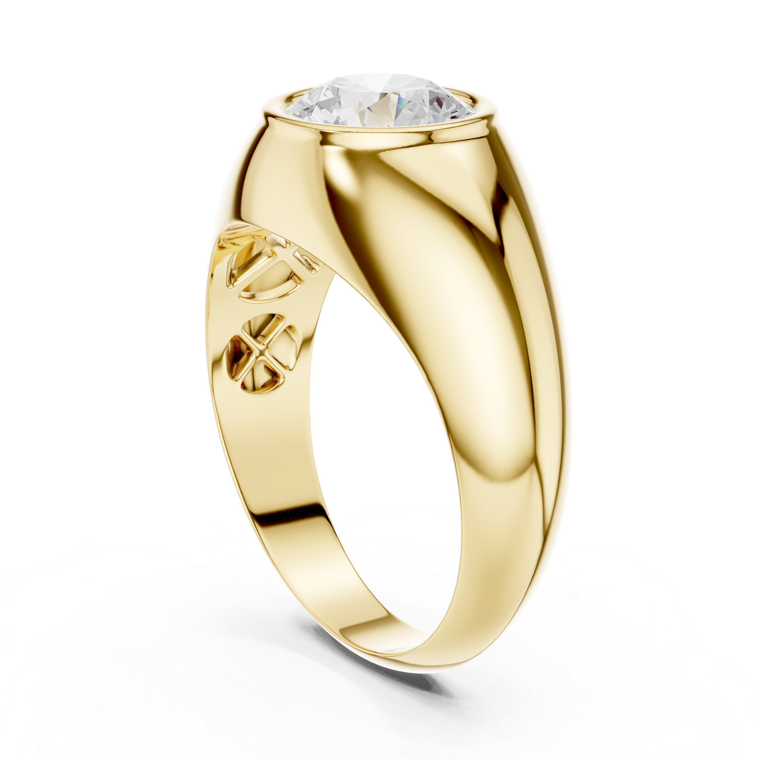 2CT ROUND BAZEL SETTING RING