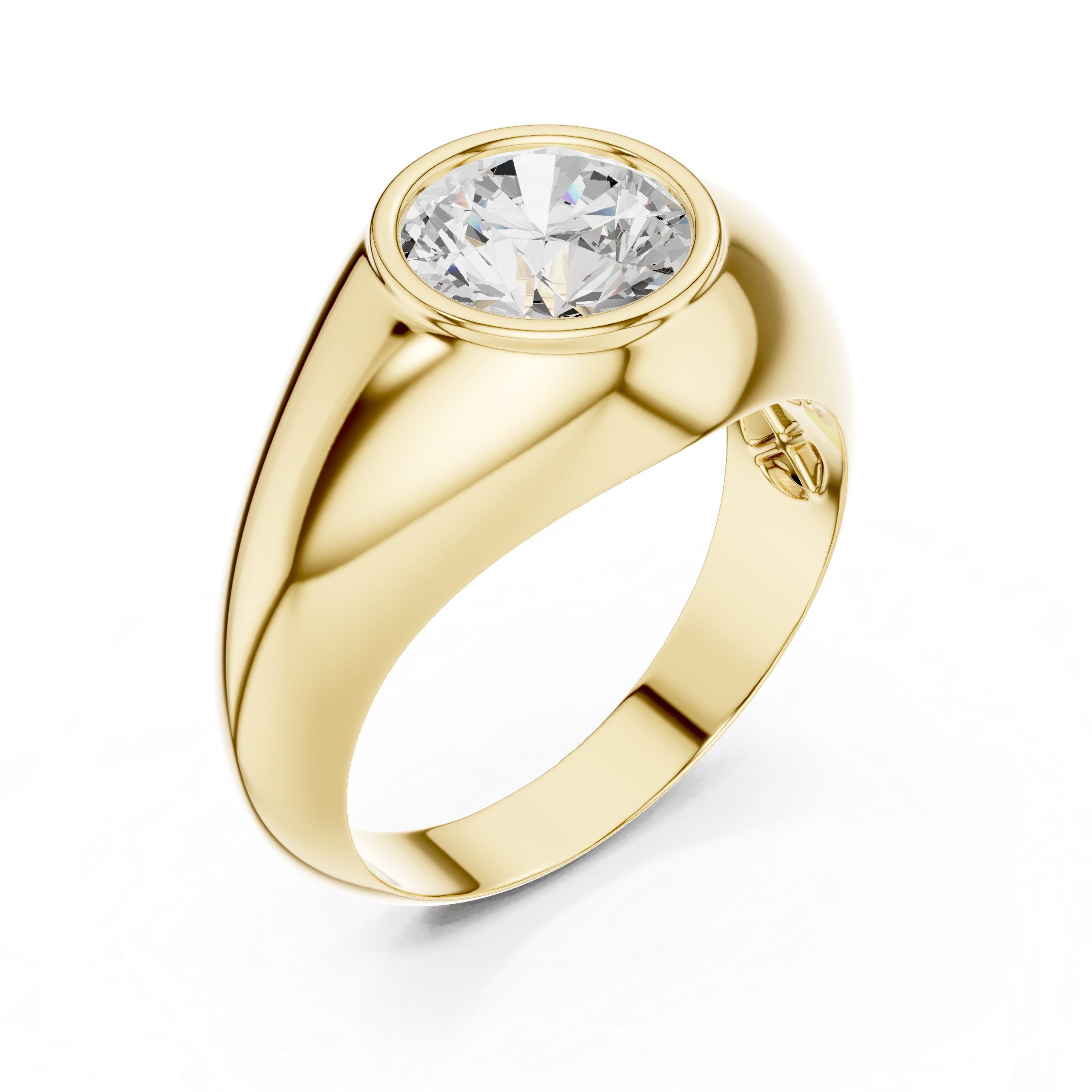 2CT ROUND BAZEL SETTING RING