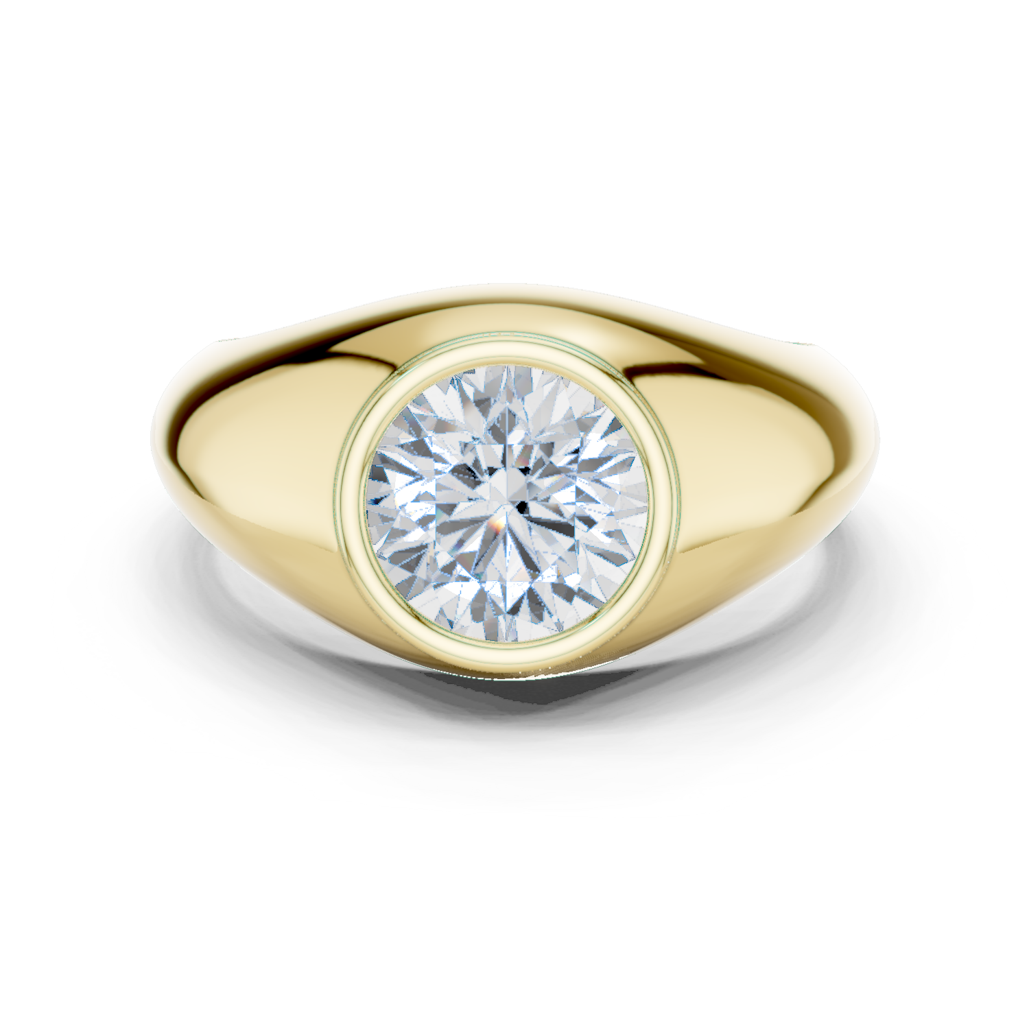 2CT ROUND BAZEL SETTING RING