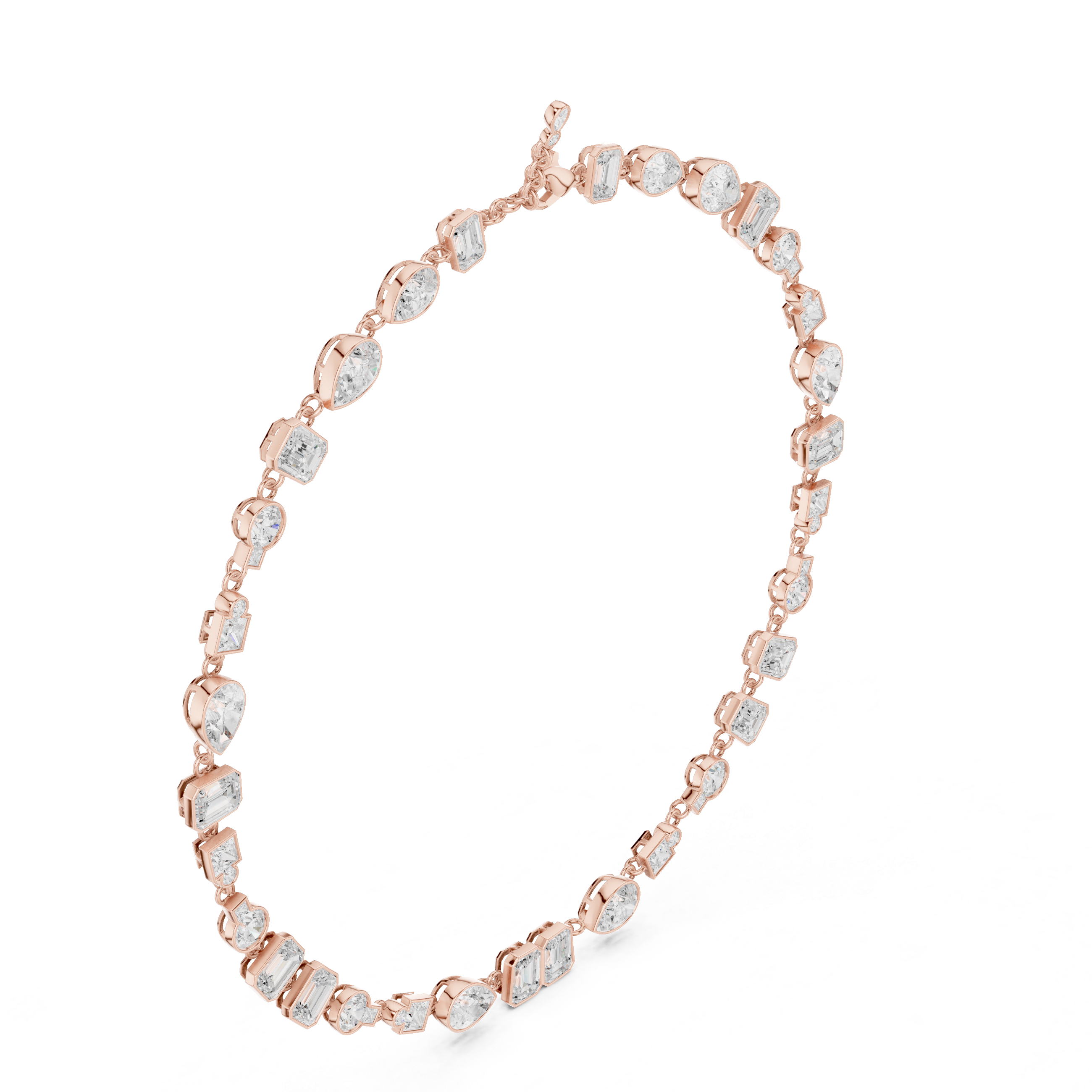 MULTI SHAPE DIAMOND CHAIN