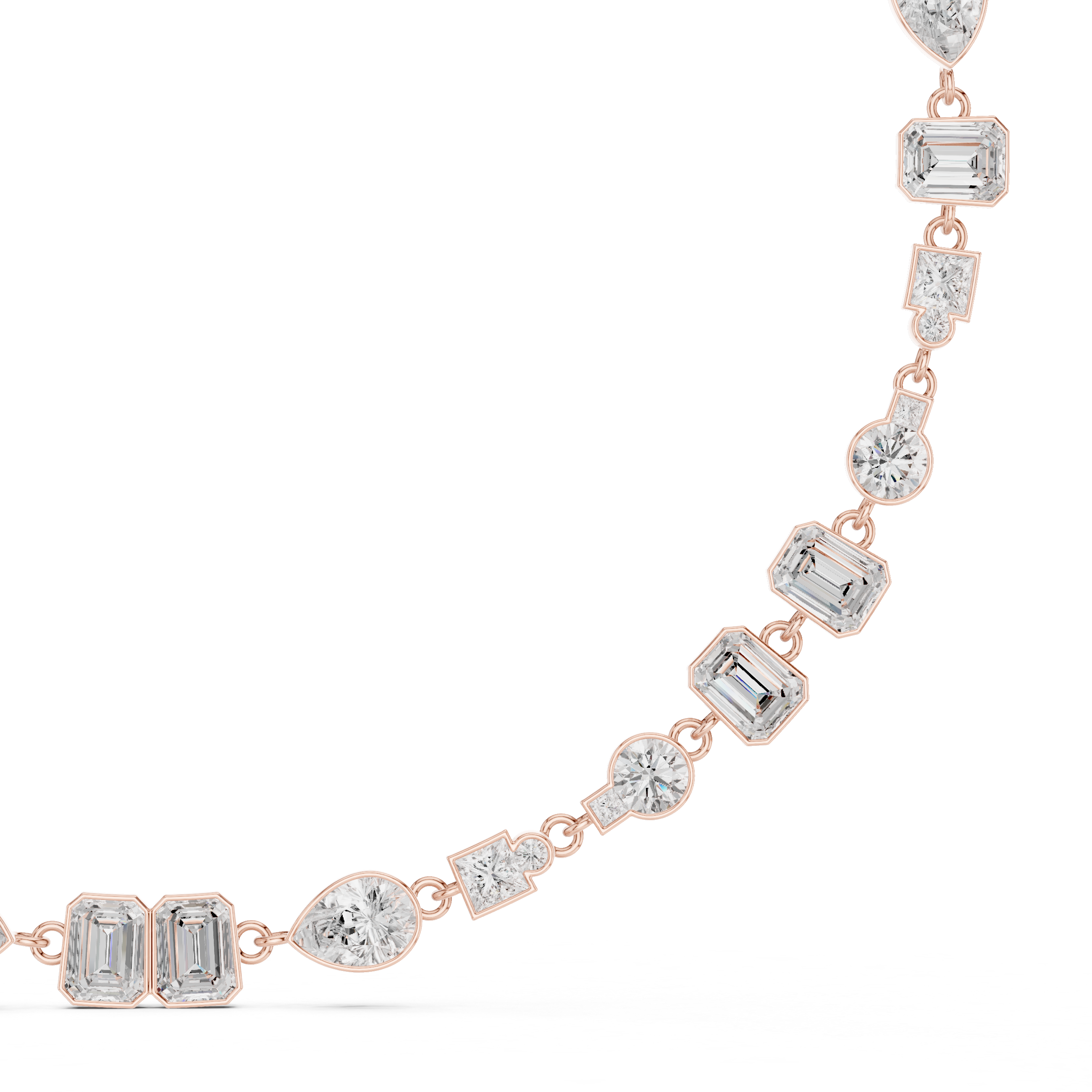 MULTI SHAPE DIAMOND CHAIN