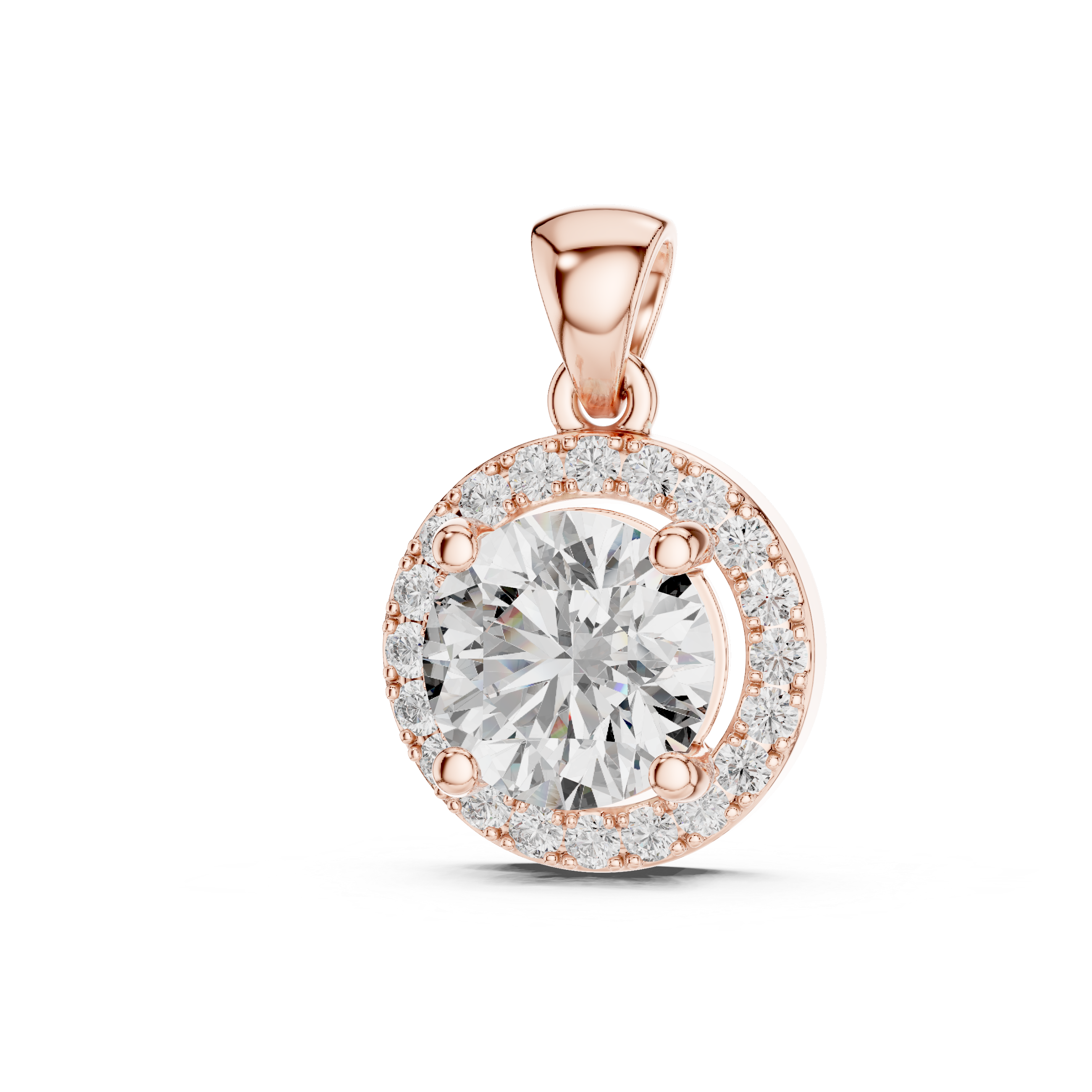 1CT ROUND WITH HALO SETTING
