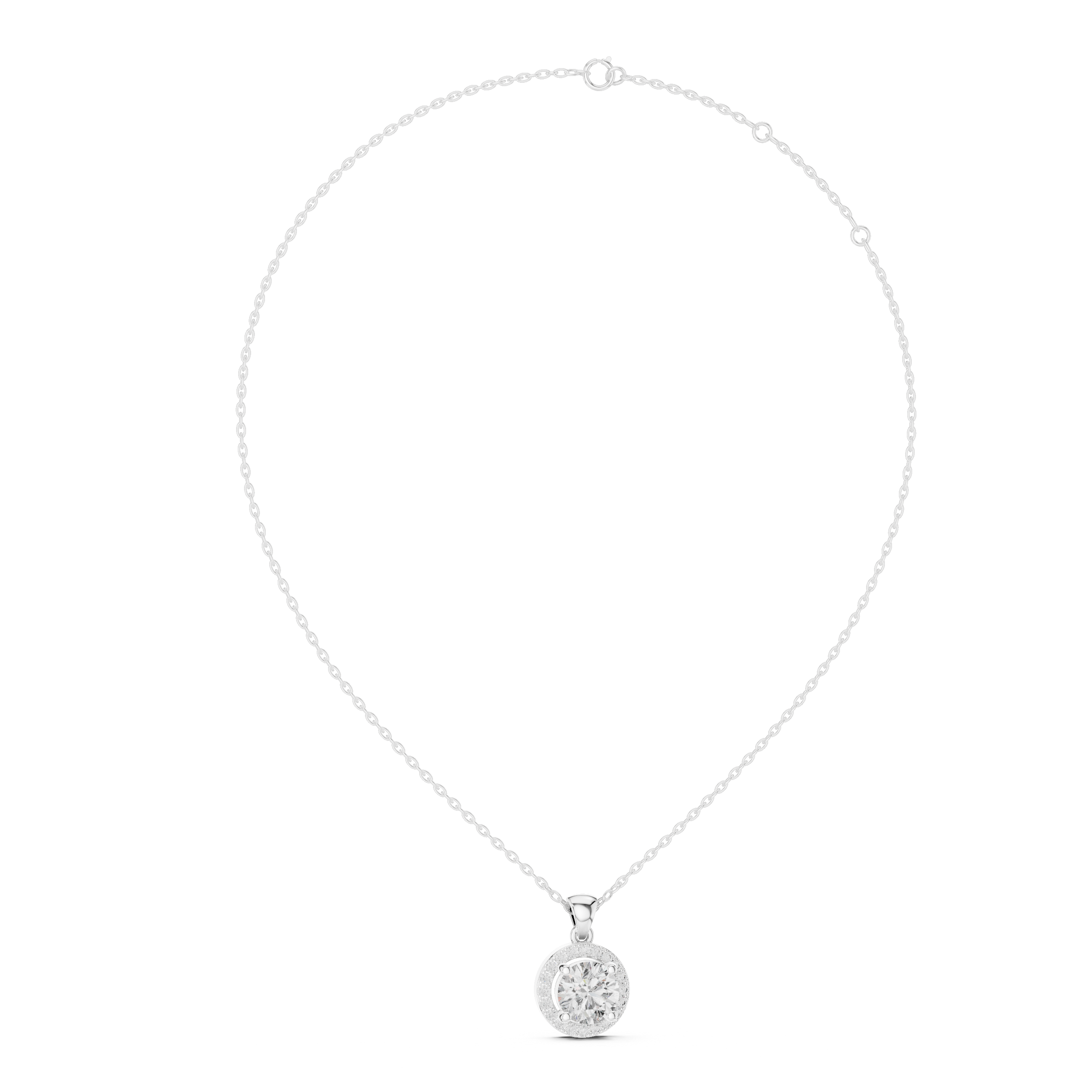 1CT ROUND WITH HALO SETTING