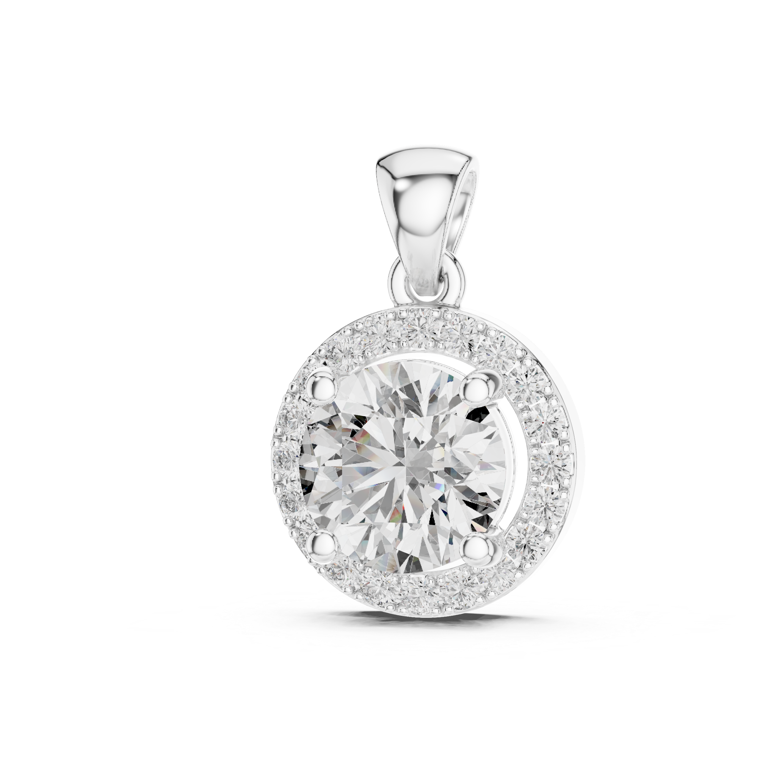 1CT ROUND WITH HALO SETTING