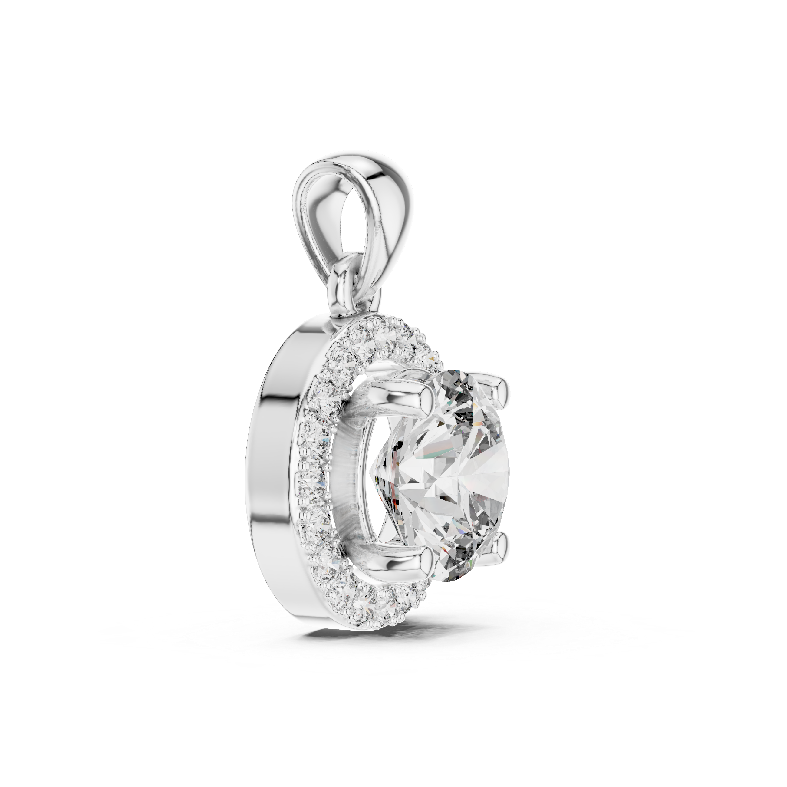 1CT ROUND WITH HALO SETTING