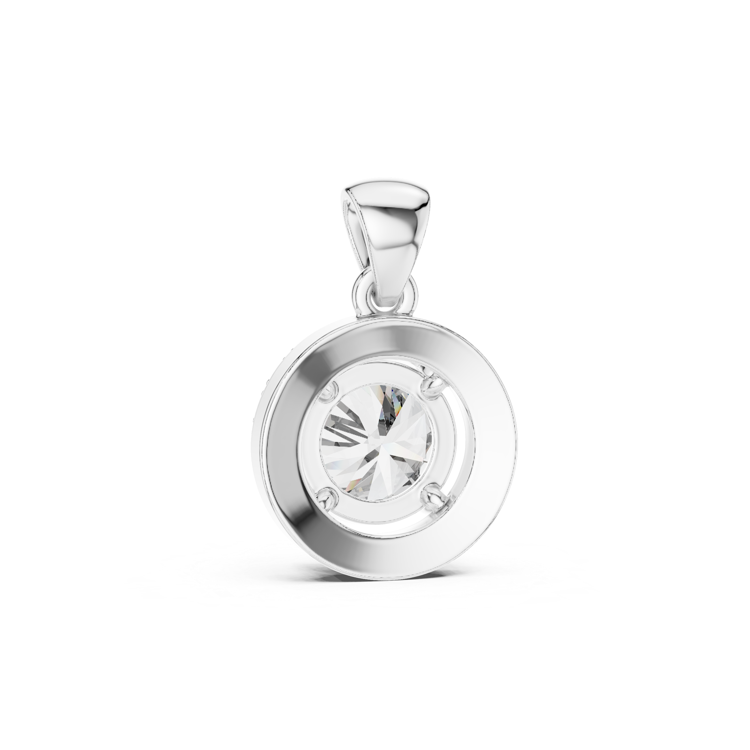 1CT ROUND WITH HALO SETTING
