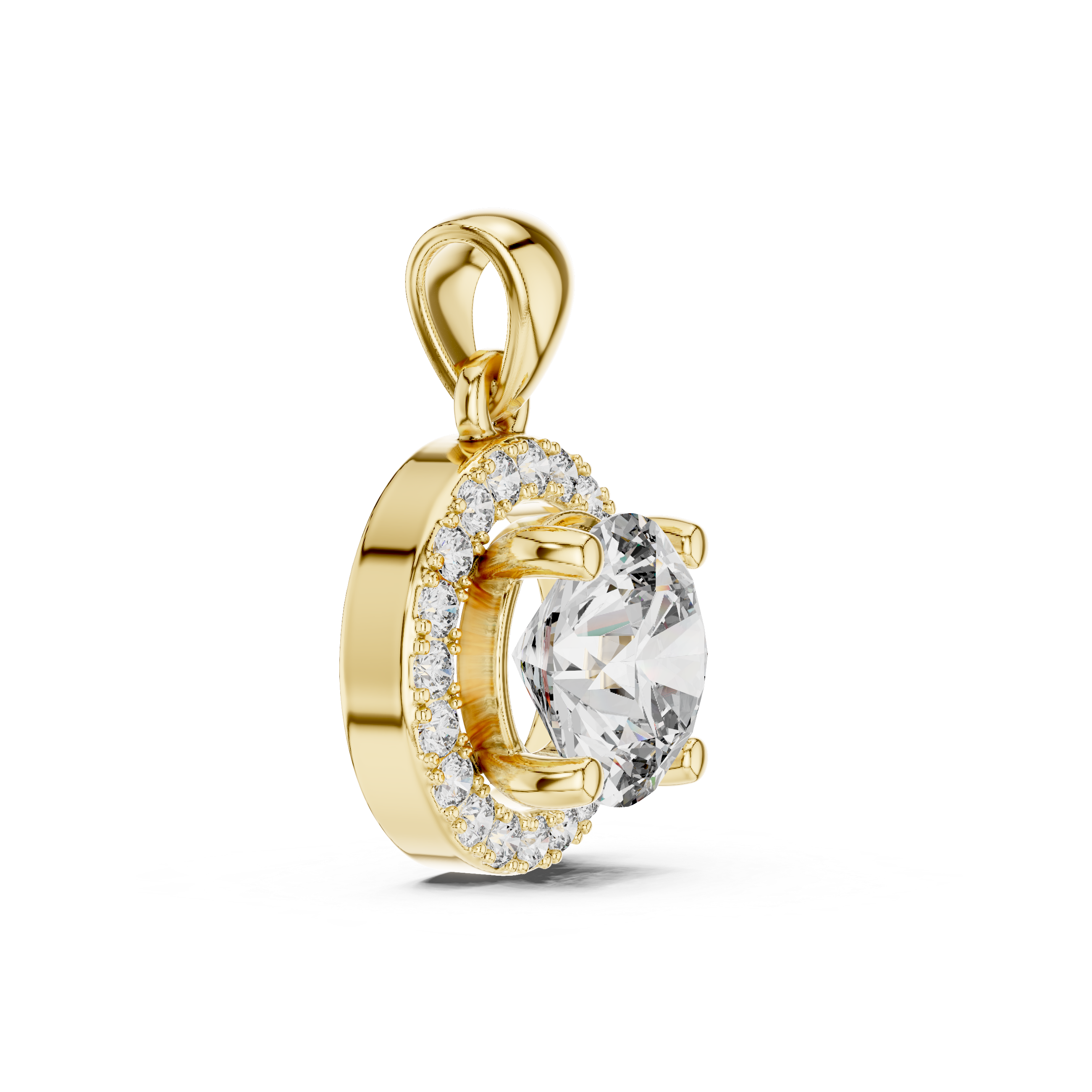 1CT ROUND WITH HALO SETTING