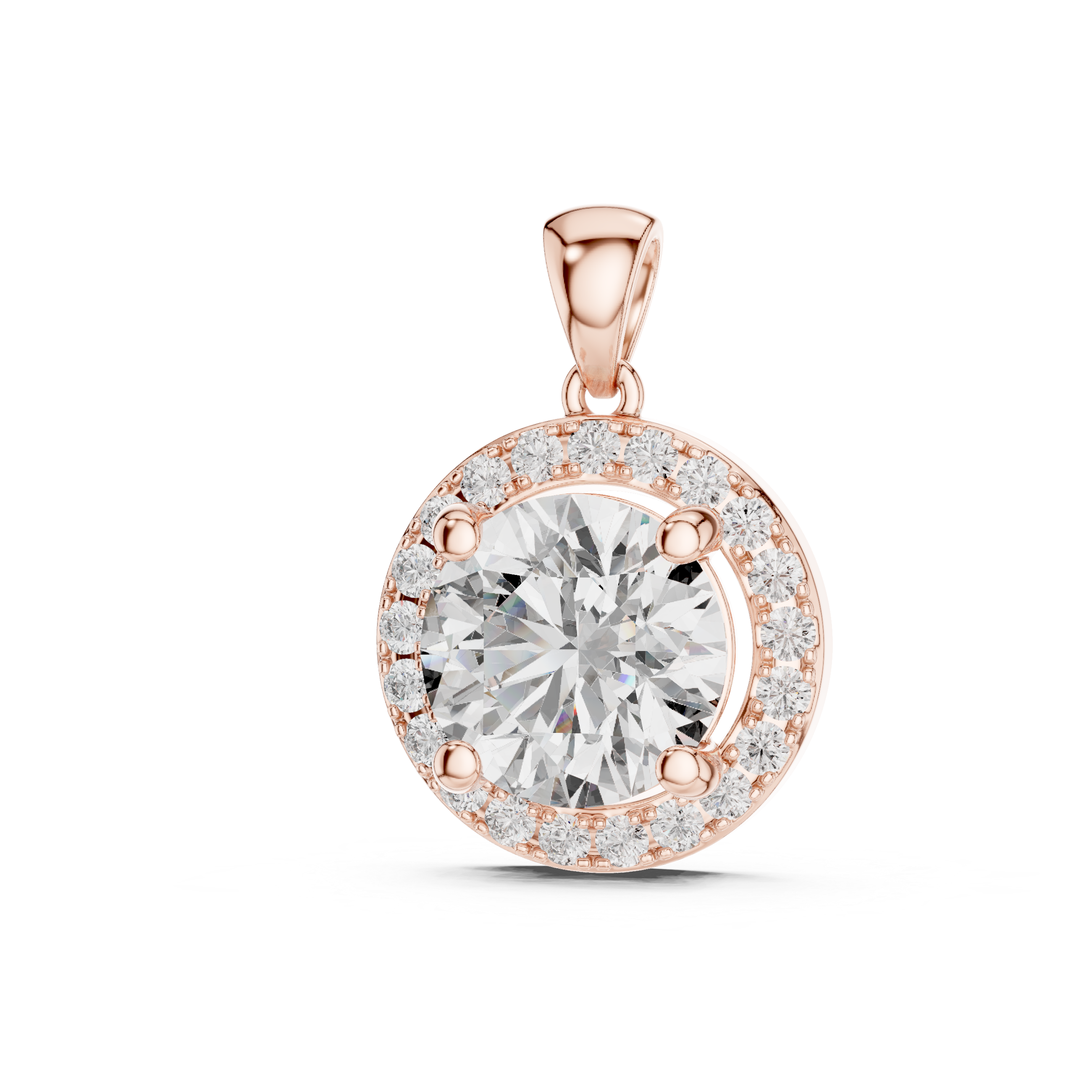 1CT ROUND WITH HALO SETTING