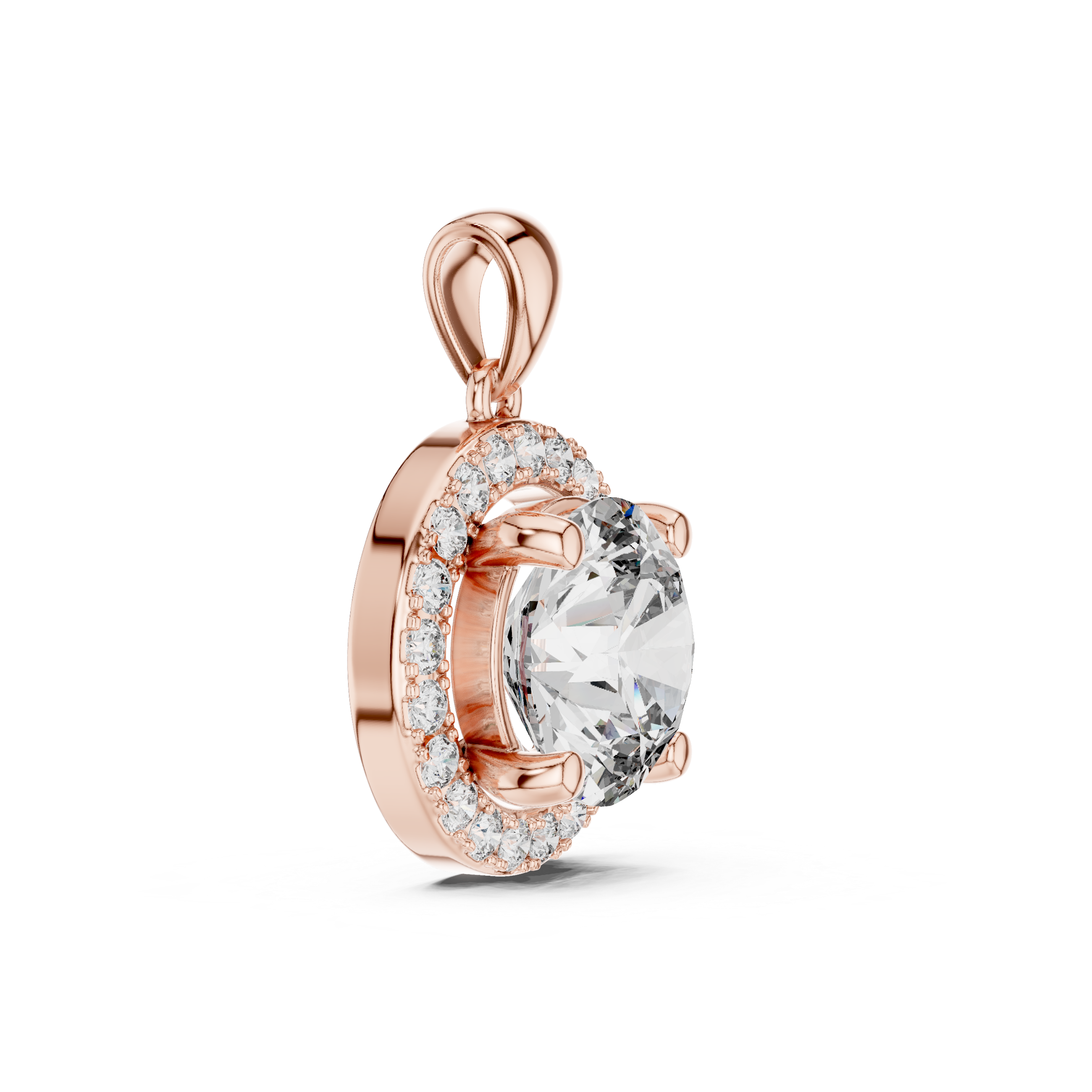 1CT ROUND WITH HALO SETTING