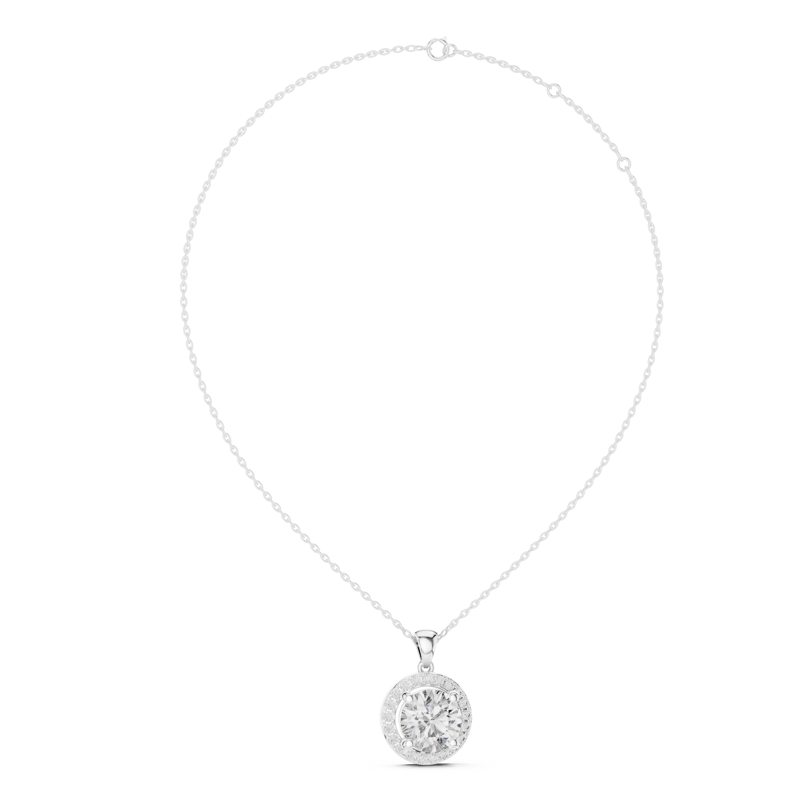 1CT ROUND WITH HALO SETTING