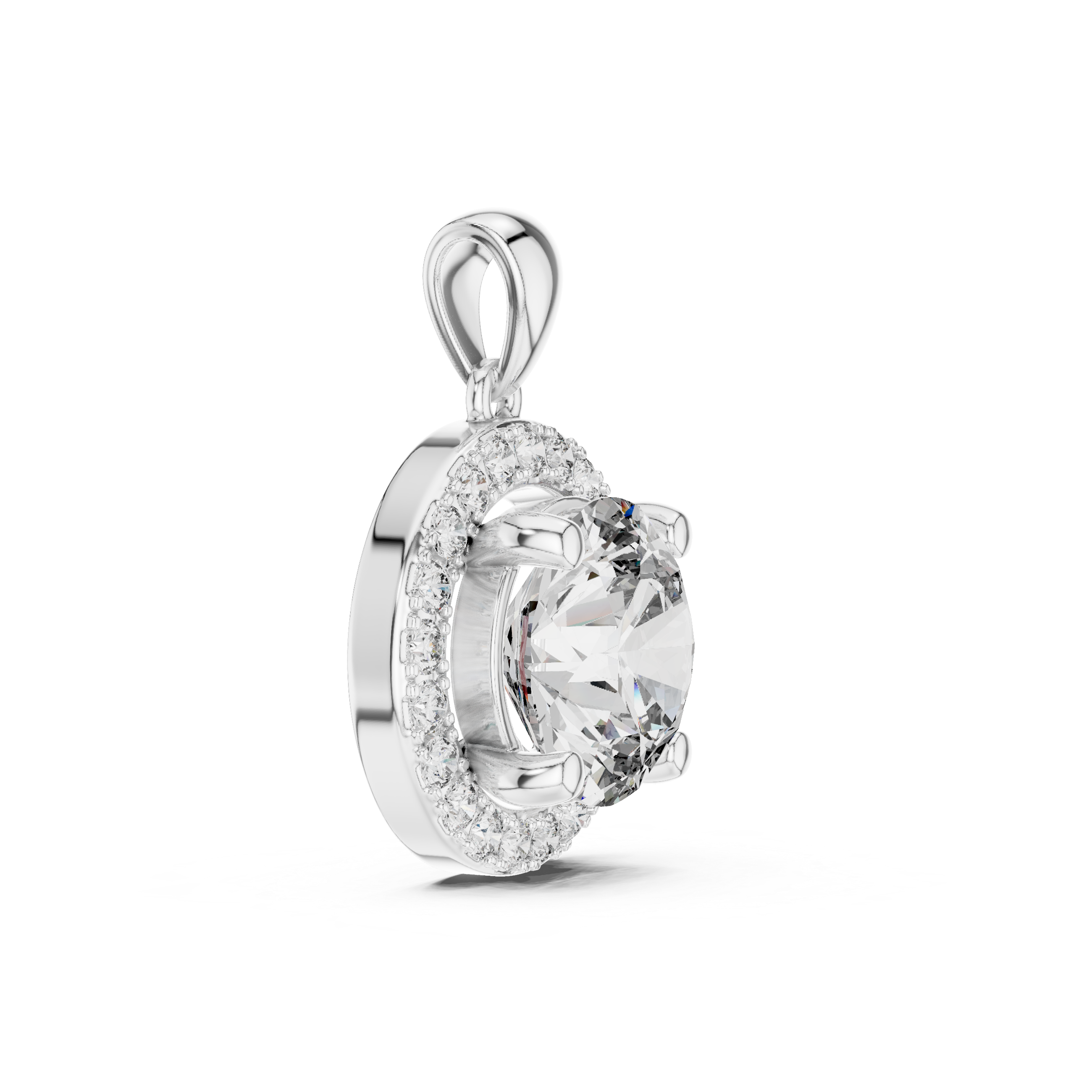 1CT ROUND WITH HALO SETTING