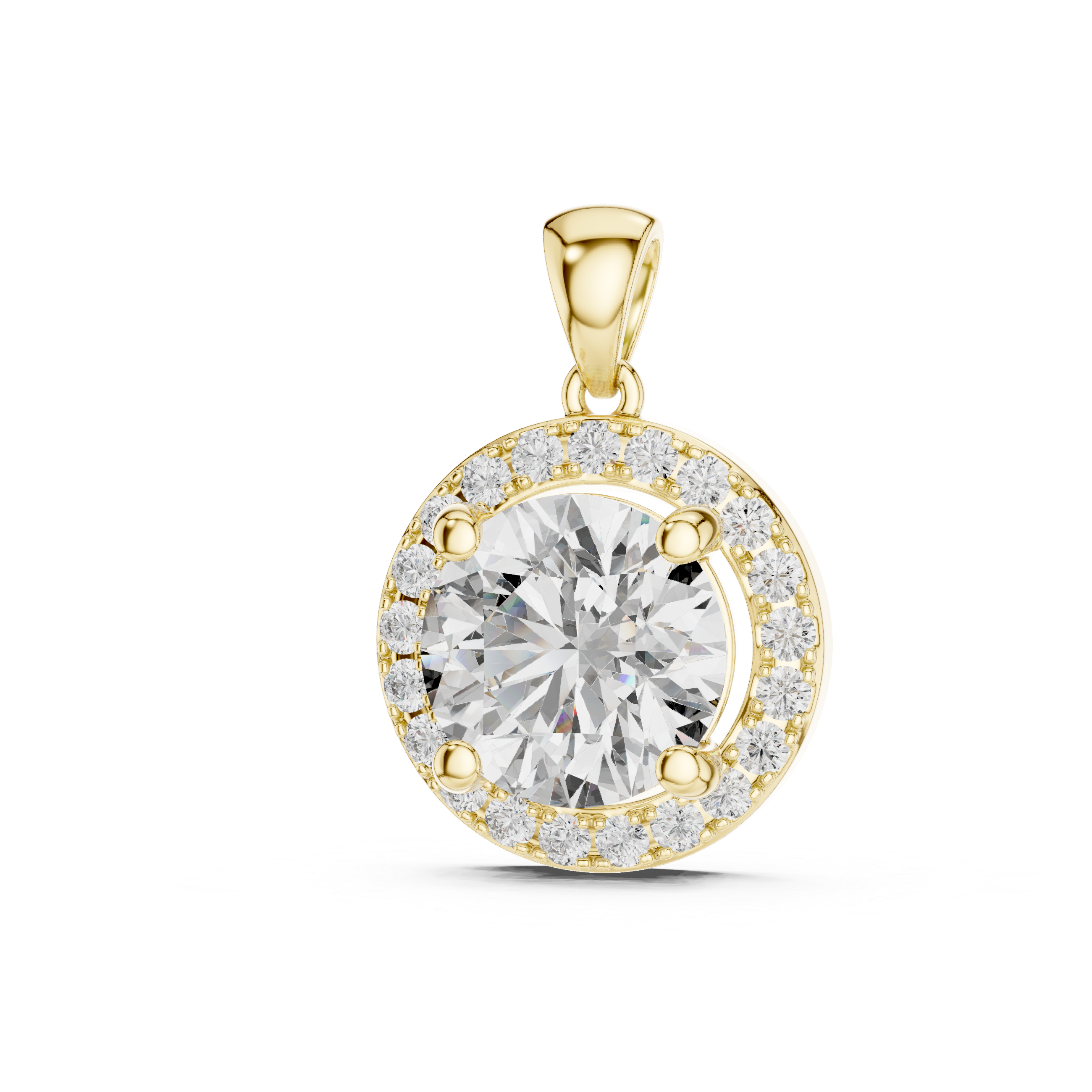 1CT ROUND WITH HALO SETTING