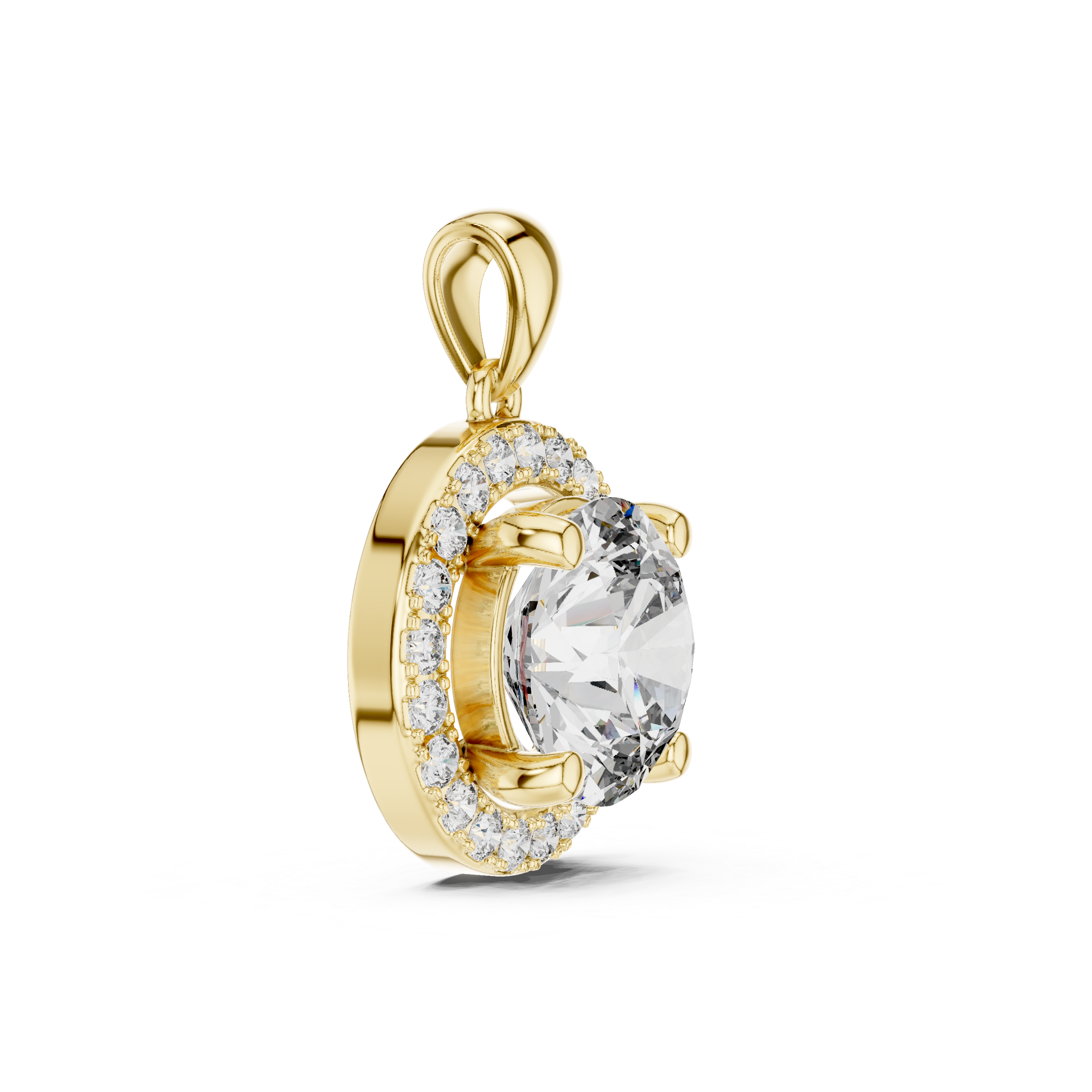 1CT ROUND WITH HALO SETTING