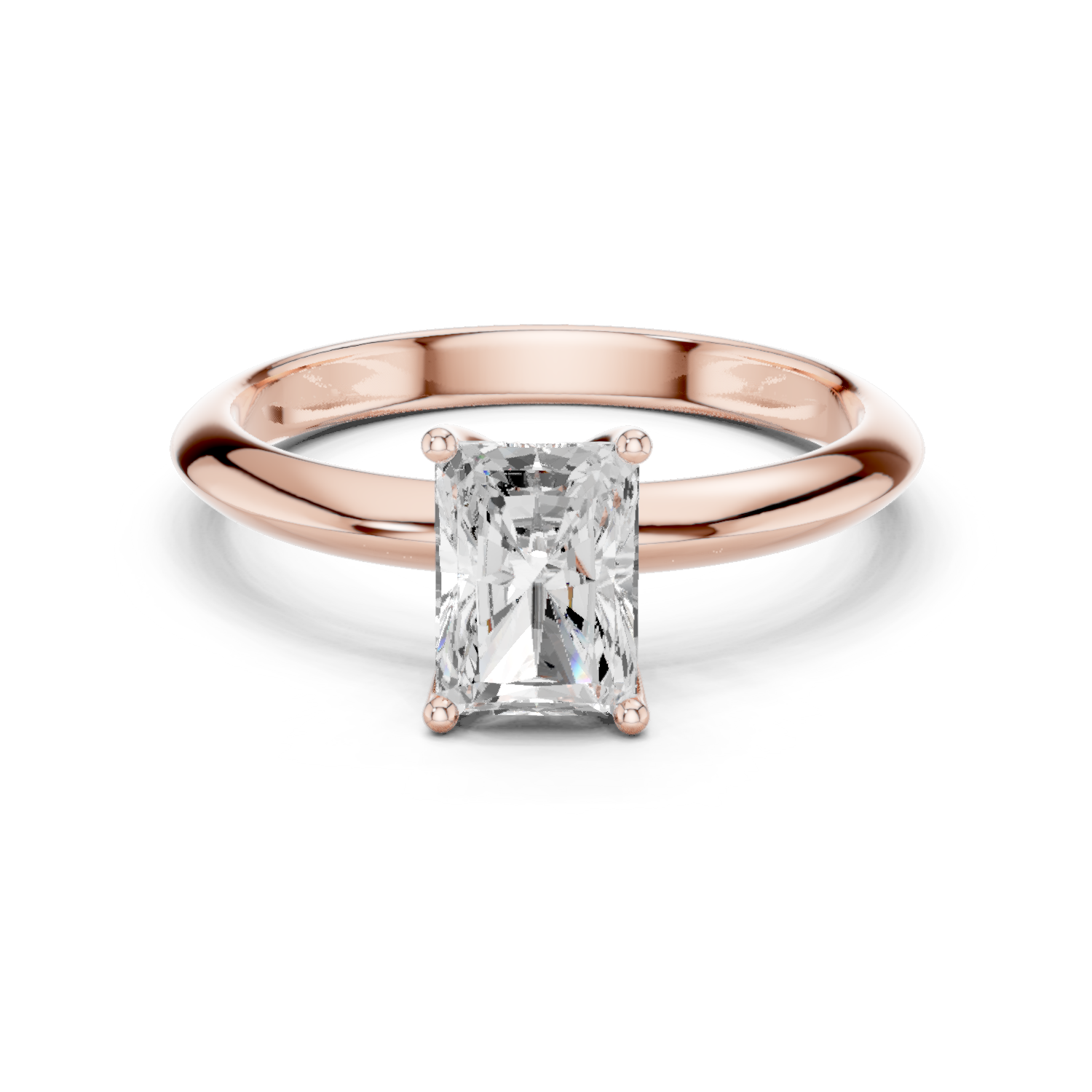 Celeste Radiant Solitaire Ring