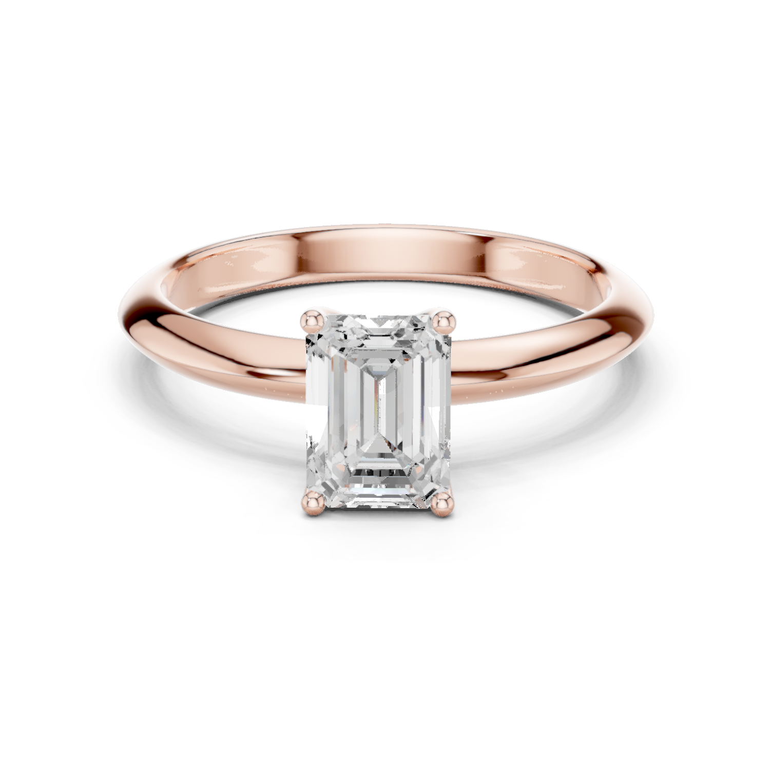 Auric Emerald Solitaire Ring