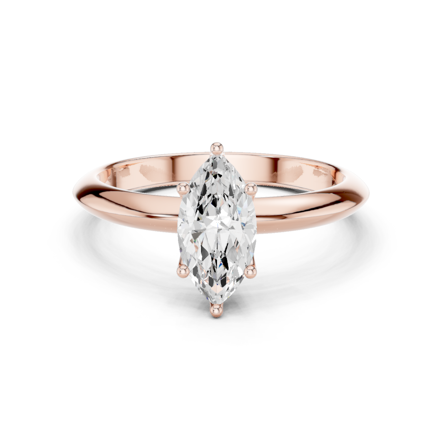 Aurielle Marquise Cut Solitaire Diamond Engagement Ring