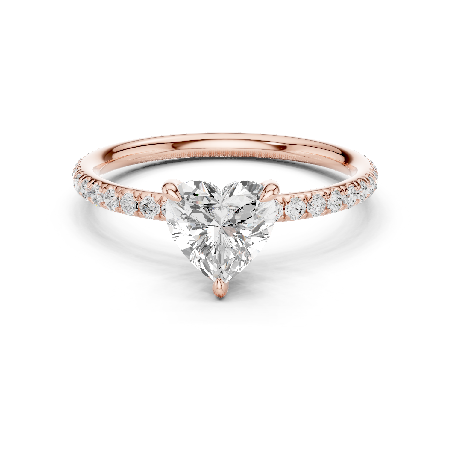 Elaris Heart Cut Pavé Diamond Ring