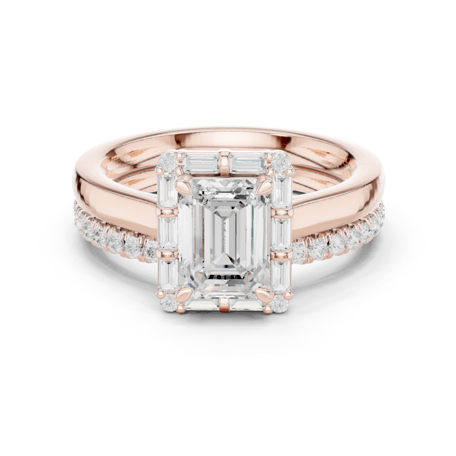 Regent Emerald Cut Diamond Engagement Ring