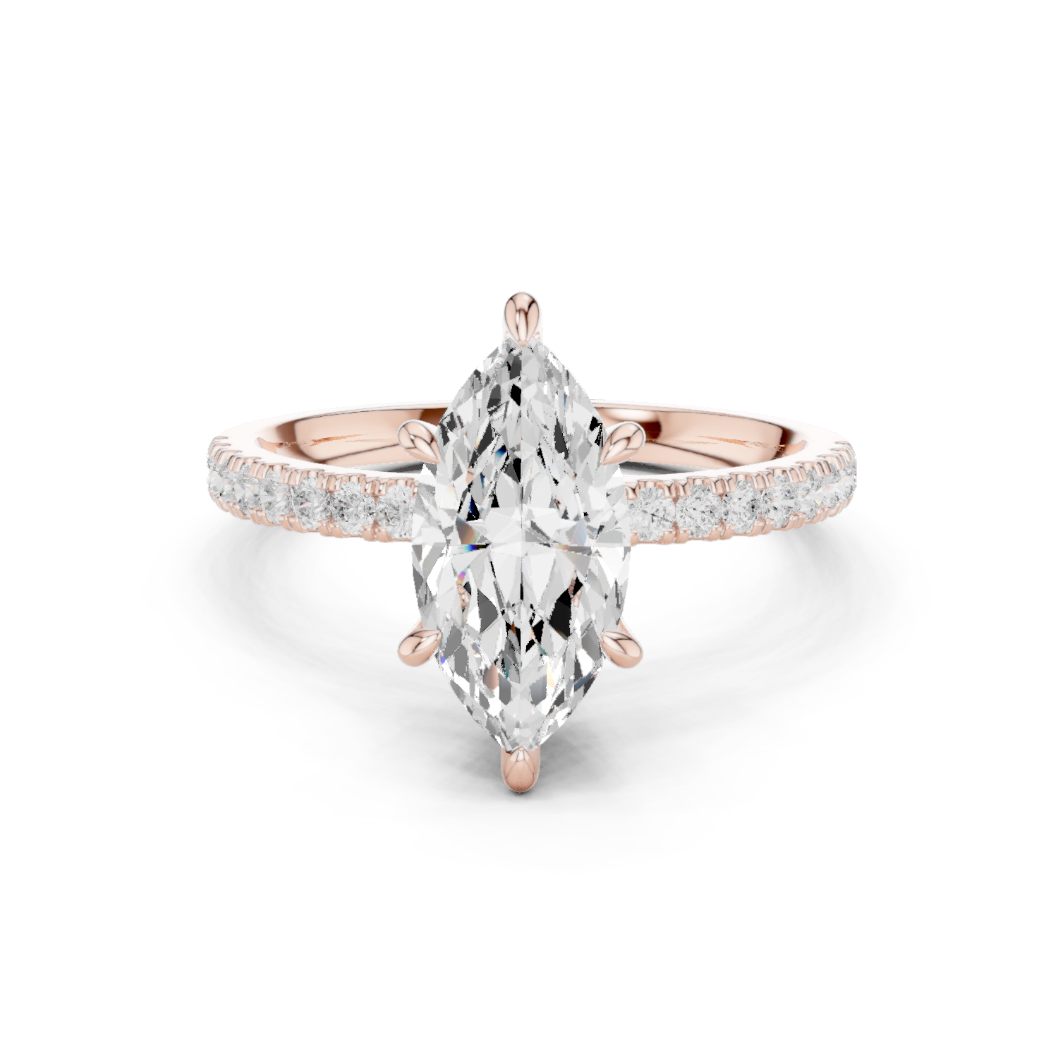 Marquise Majesty Pavé Diamond Engagement Ring
