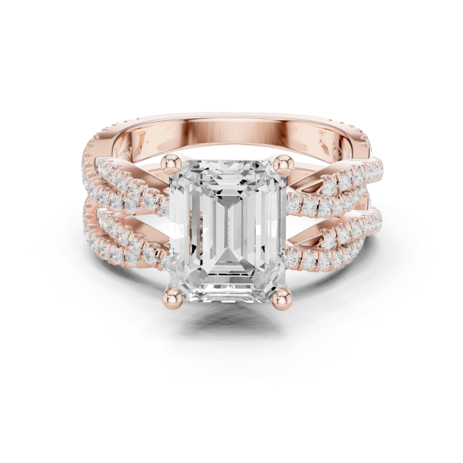 Elysian Split Emerald Ring