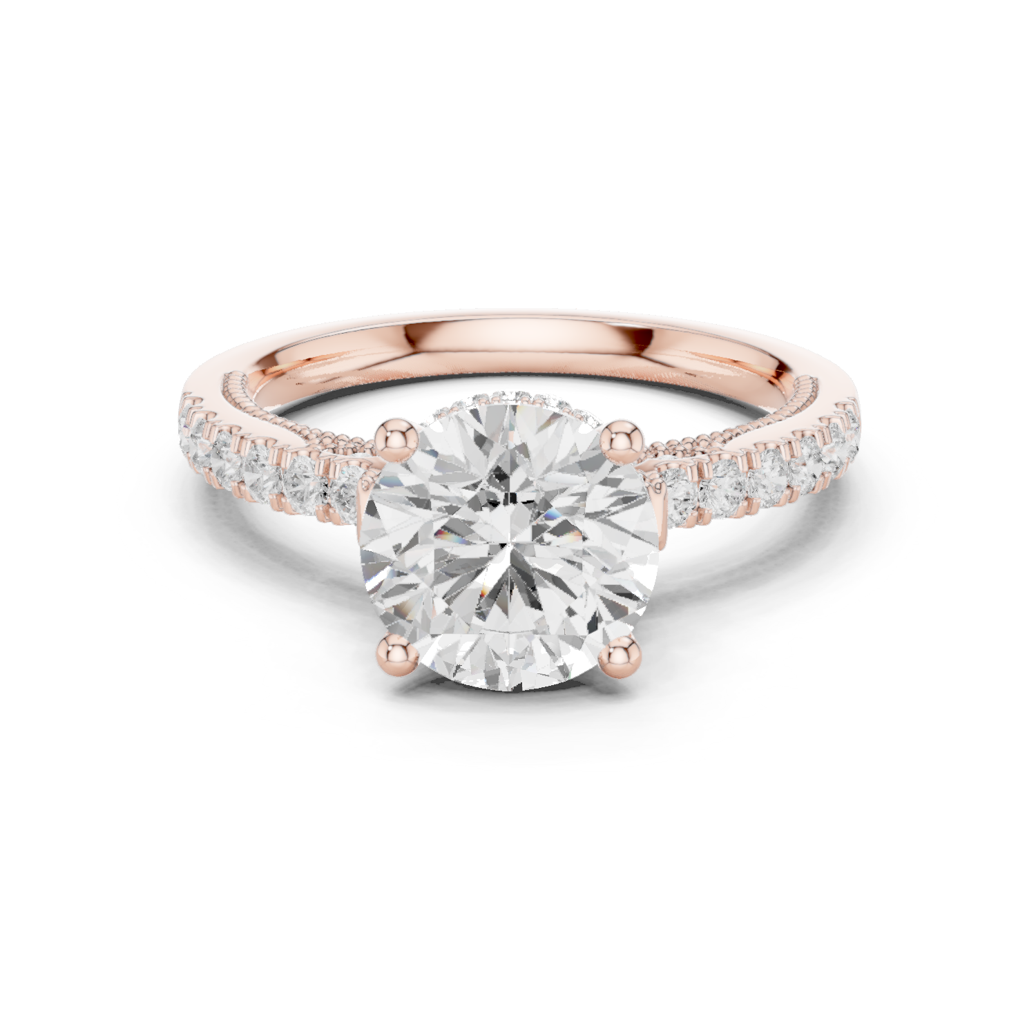 Eterna Glow Round Solitaire Diamond Engagement Ring