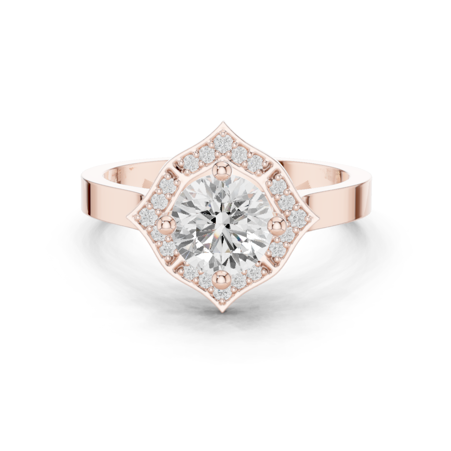 ROUND HALO DIAMOND ENGAGEMENT RING