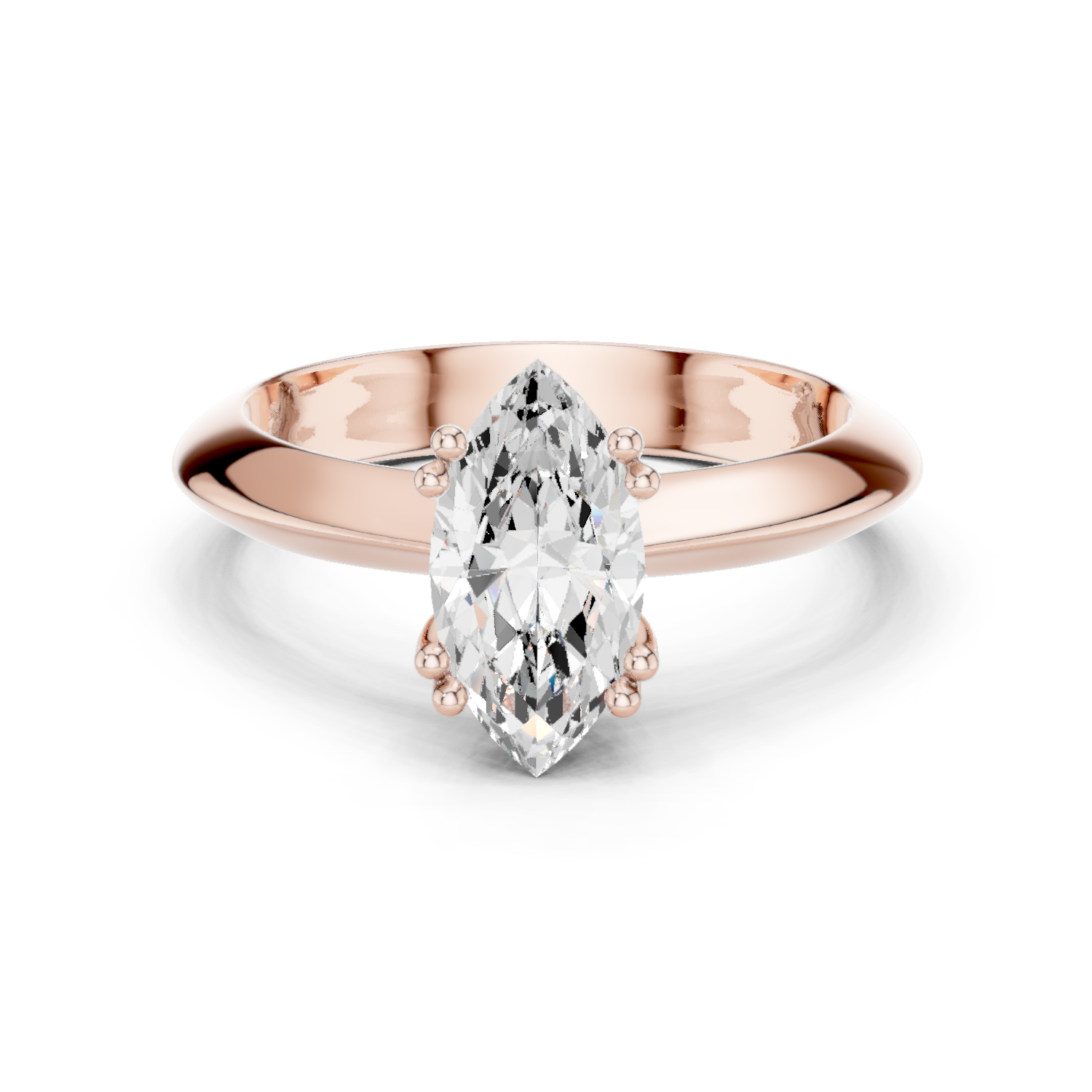 Aurielle Marquise Cut Solitaire Diamond Engagement Ring