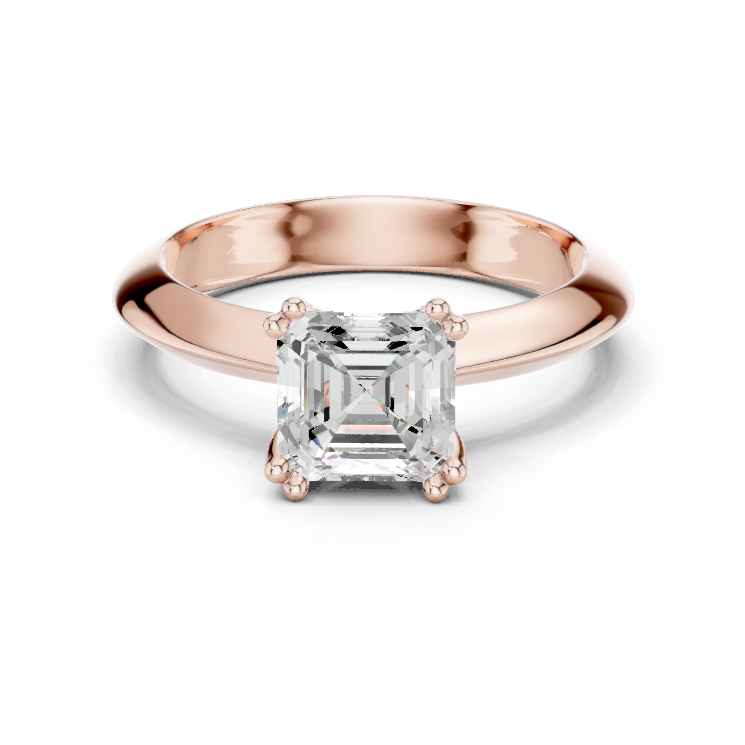 Élan Asscher Solitaire Diamond Ring