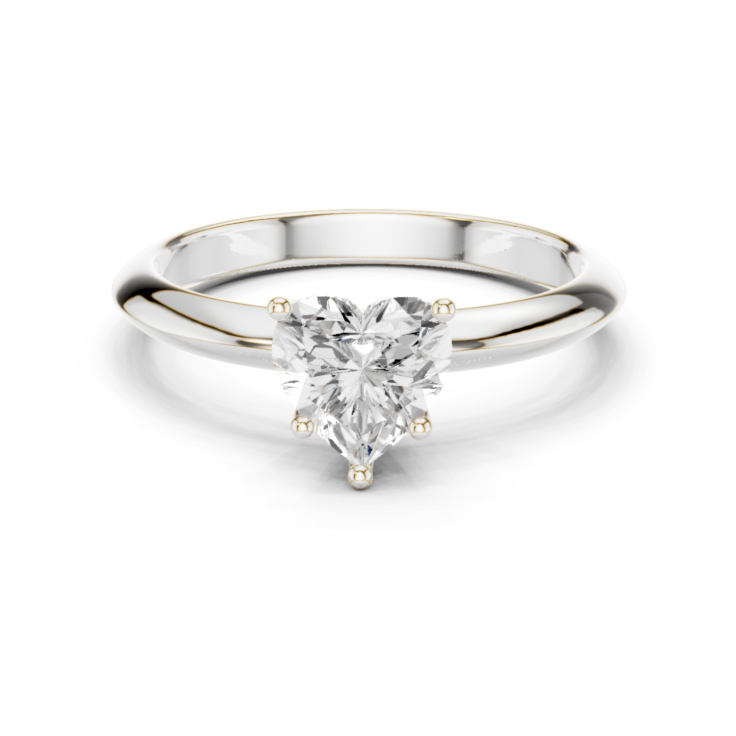 Amora Heart Cut Solitaire Diamond Engagement Ring