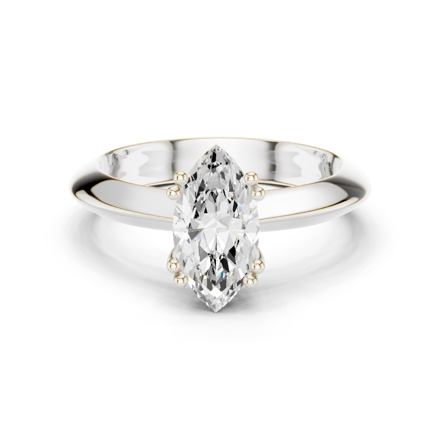 Aurielle Marquise Cut Solitaire Diamond Engagement Ring