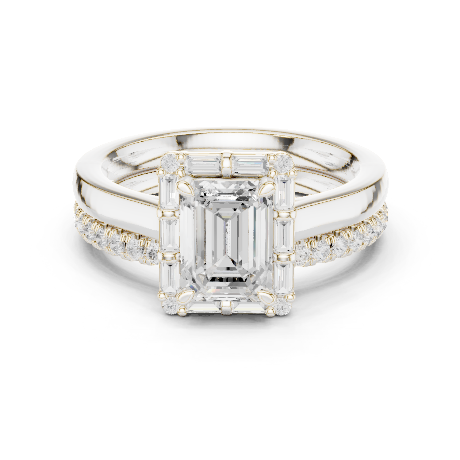 Regent Emerald Cut Diamond Engagement Ring