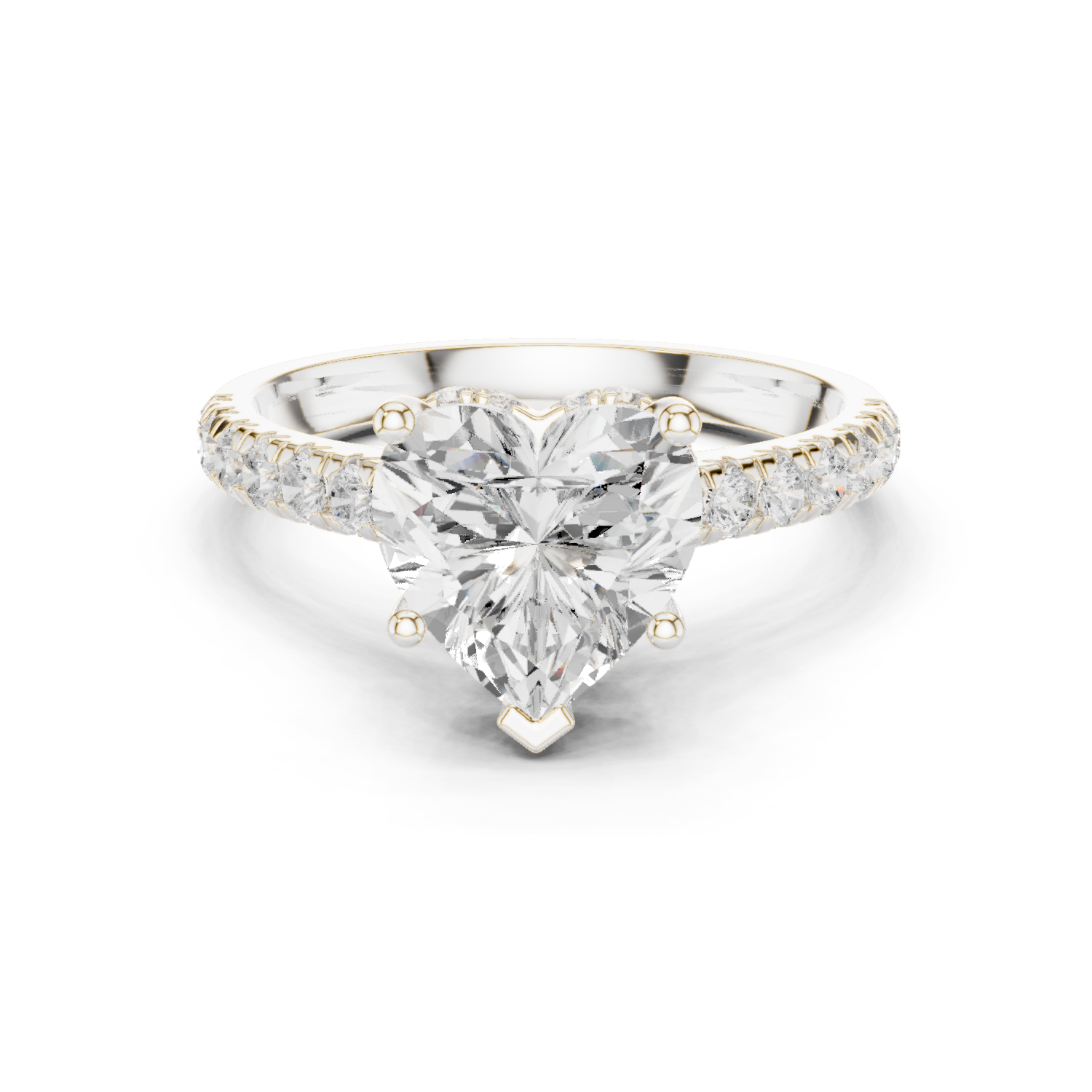 Everheart Heart-Cut Diamond Solitaire Engagement Ring