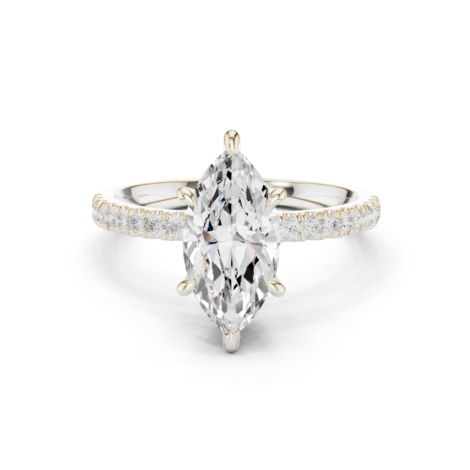 Marquise Majesty Pavé Diamond Engagement Ring