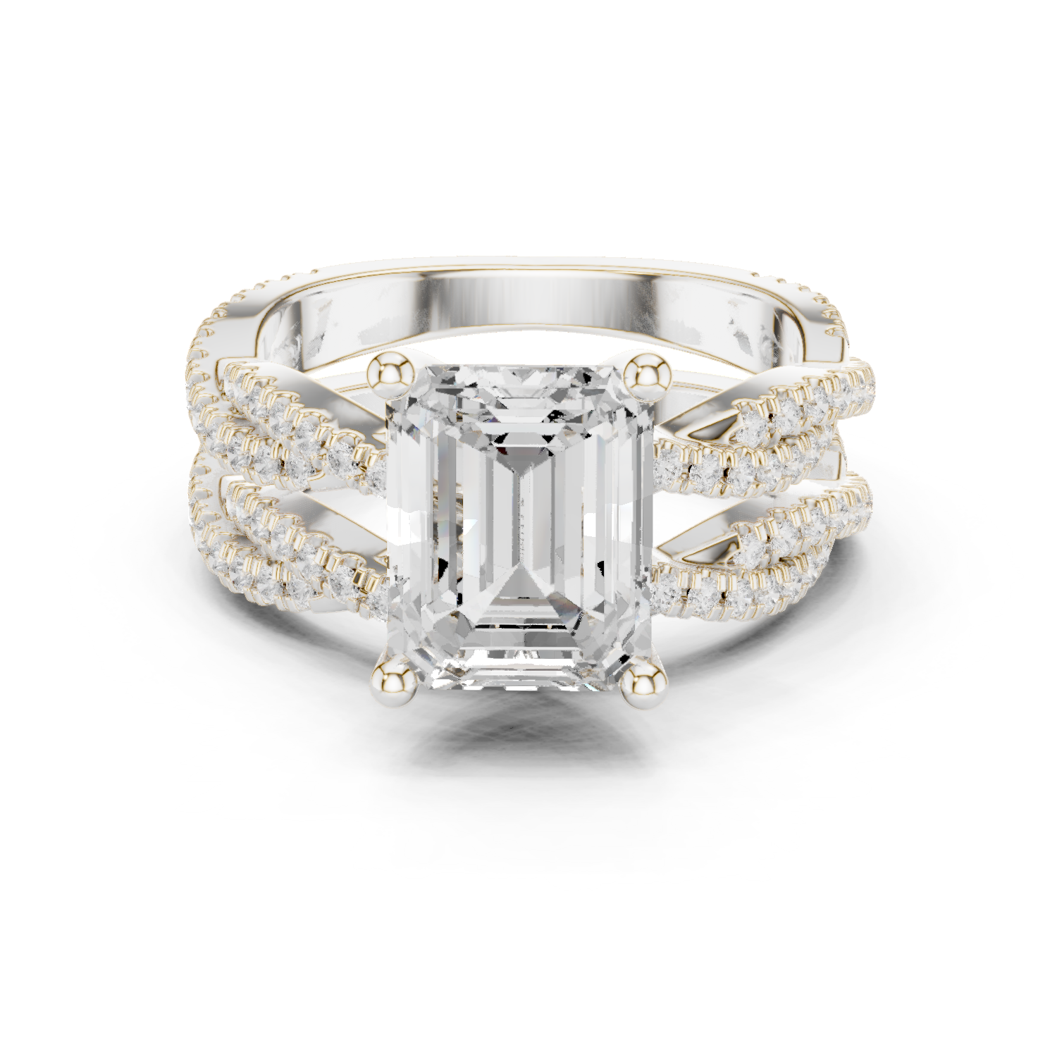 Elysian Split Emerald Ring